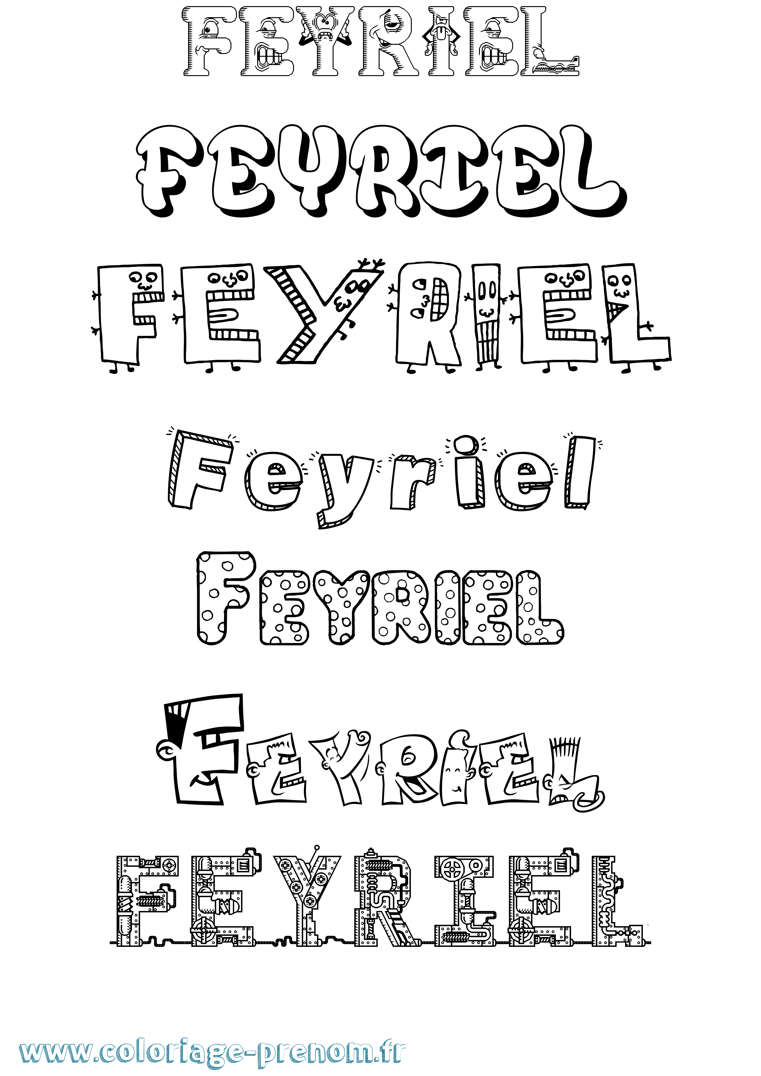 Coloriage Feyriel Fun Coloriage prénom Feyriel Fun