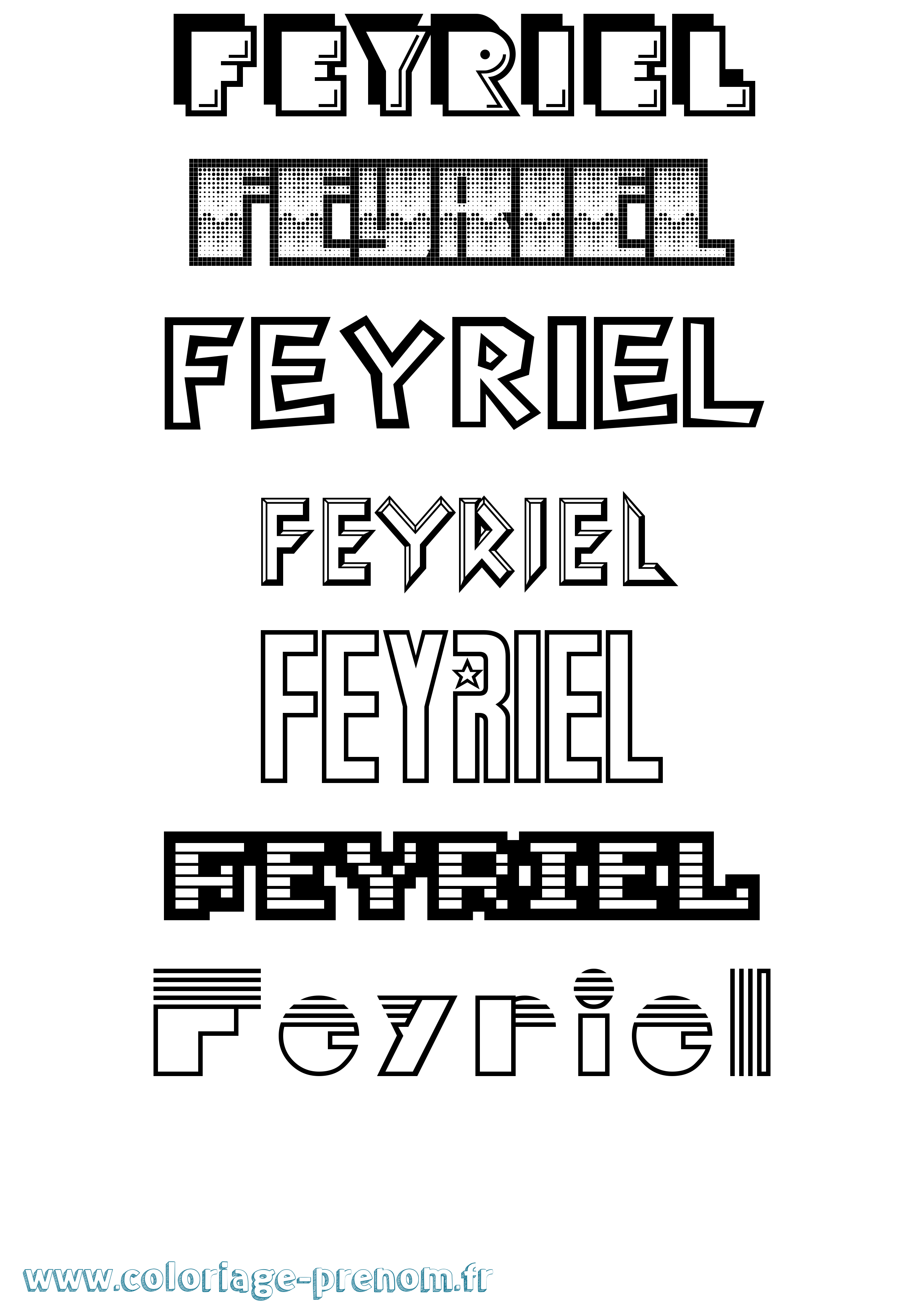 Coloriage Feyriel Jeux Vidéos Coloriage prénom Feyriel Jeux Vidéos