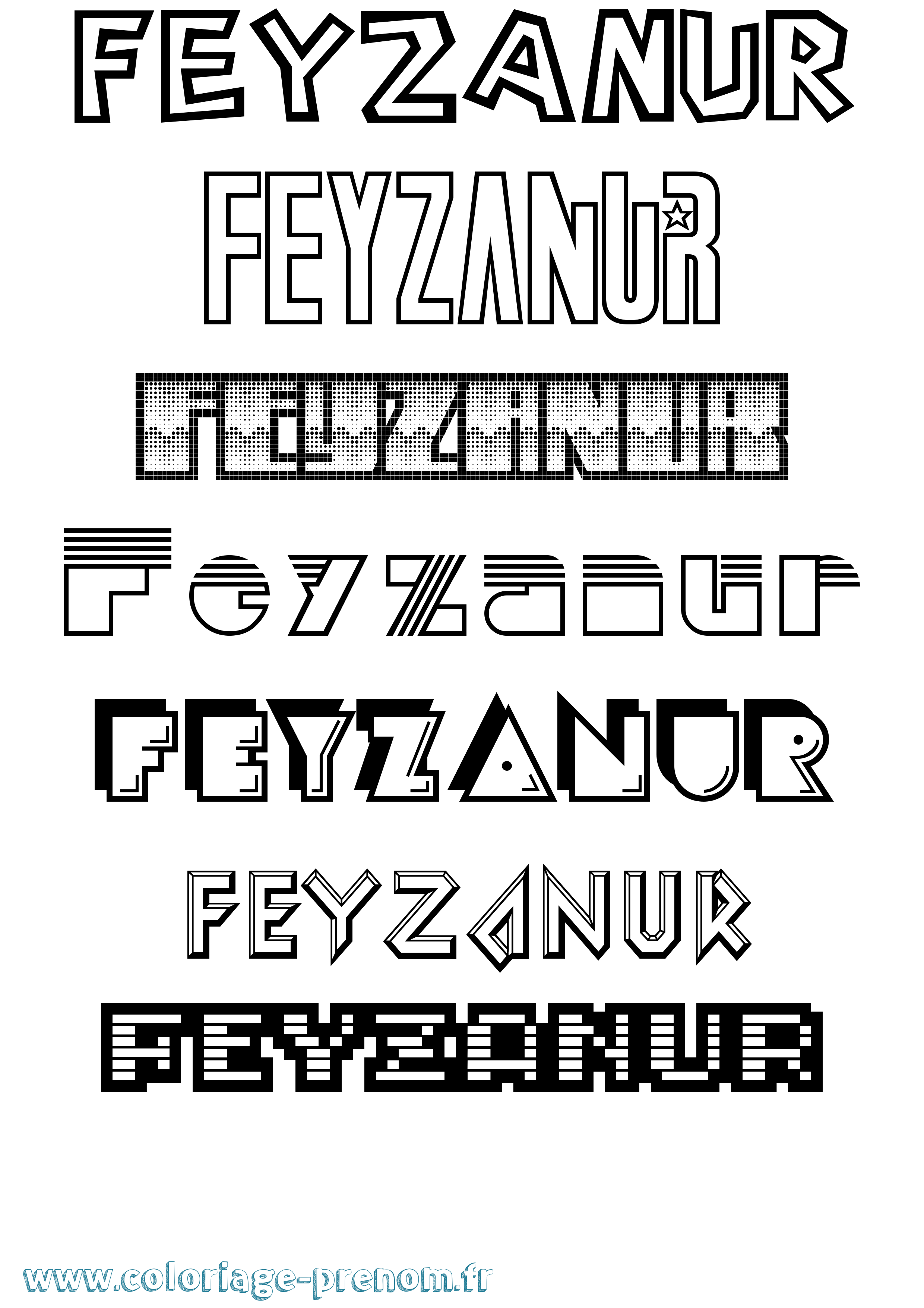 Coloriage Feyzanur Jeux Vidéos Coloriage prénom Feyzanur Jeux Vidéos