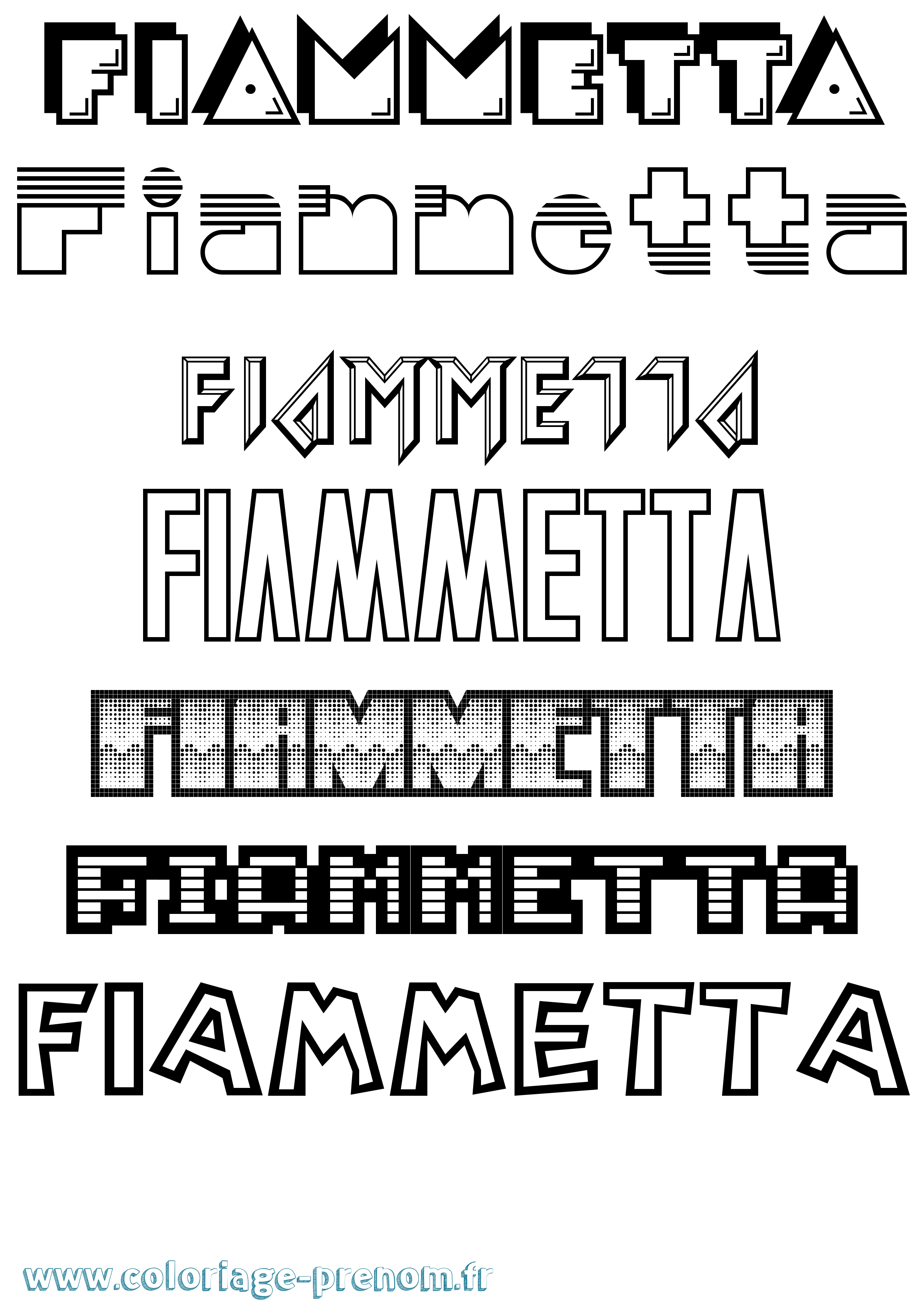 Coloriage Fiammetta Jeux Vidéos Coloriage prénom Fiammetta Jeux Vidéos