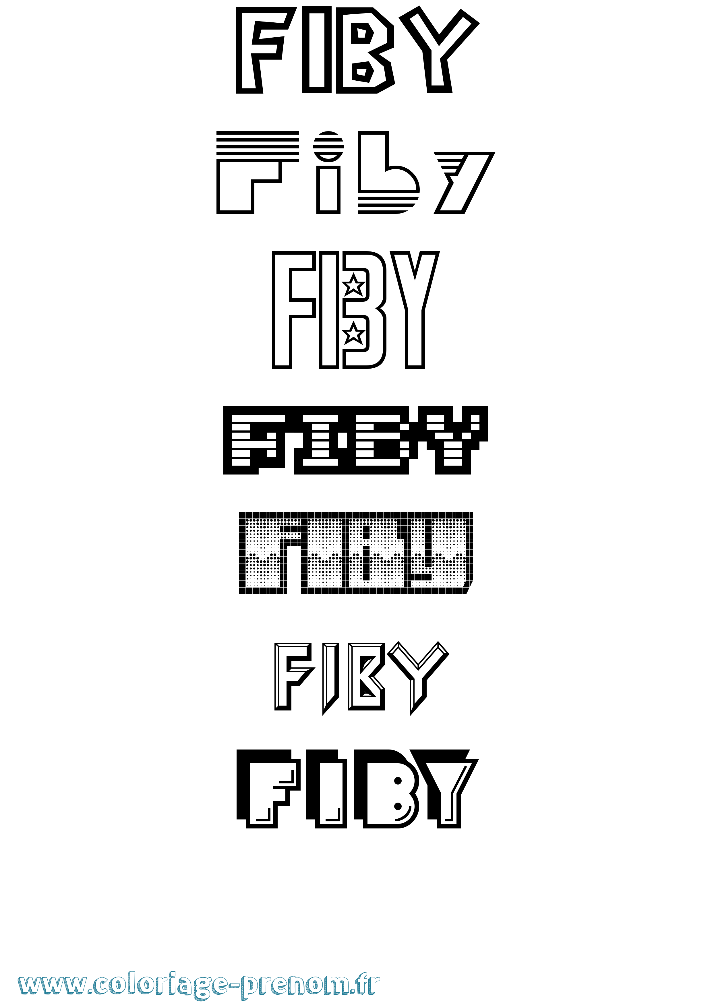 Coloriage Fiby Jeux Vidéos Coloriage prénom Fiby Jeux Vidéos