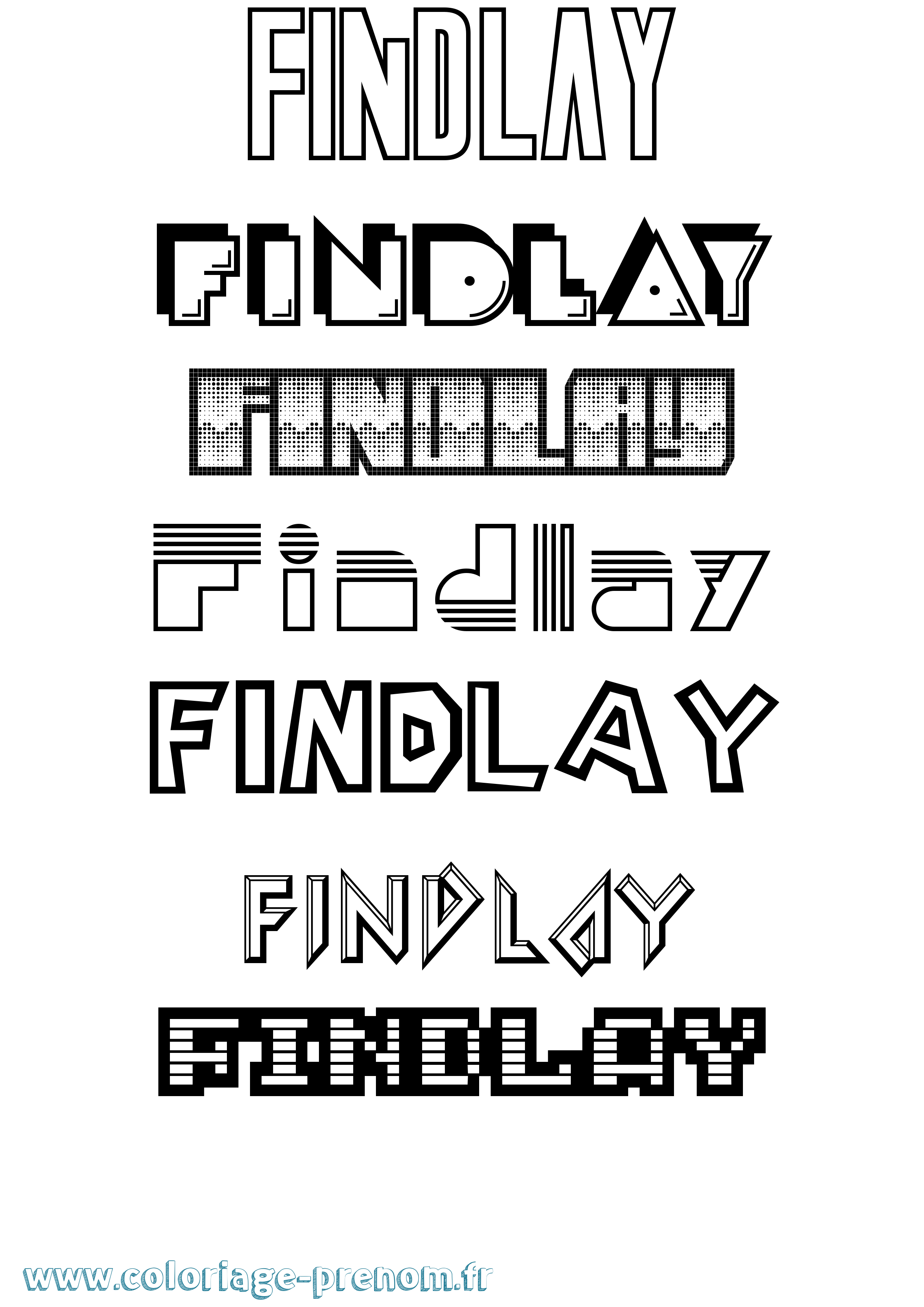 Coloriage Findlay Jeux Vidéos Coloriage prénom Findlay Jeux Vidéos