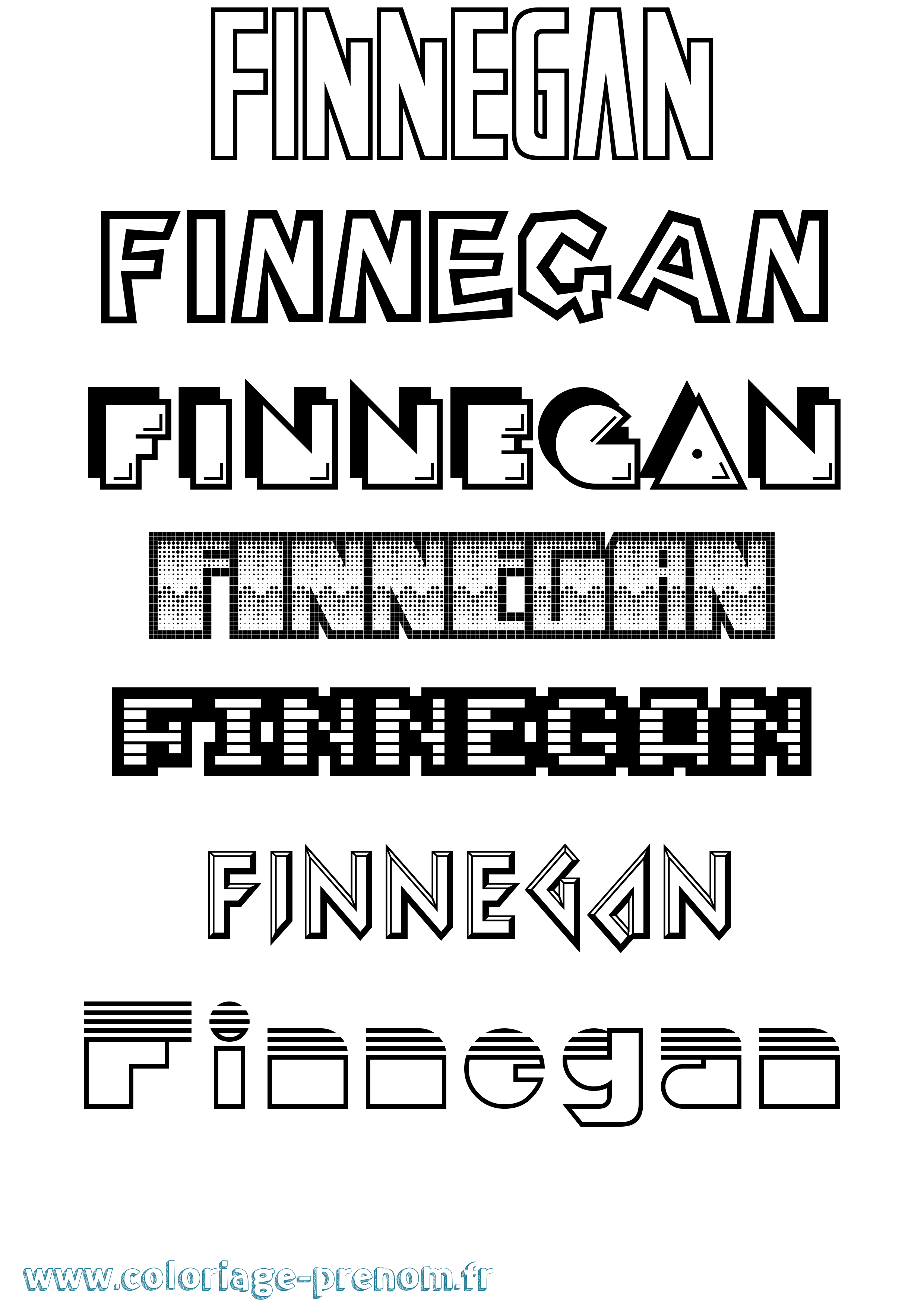 Coloriage Finnegan Jeux Vidéos Coloriage prénom Finnegan Jeux Vidéos