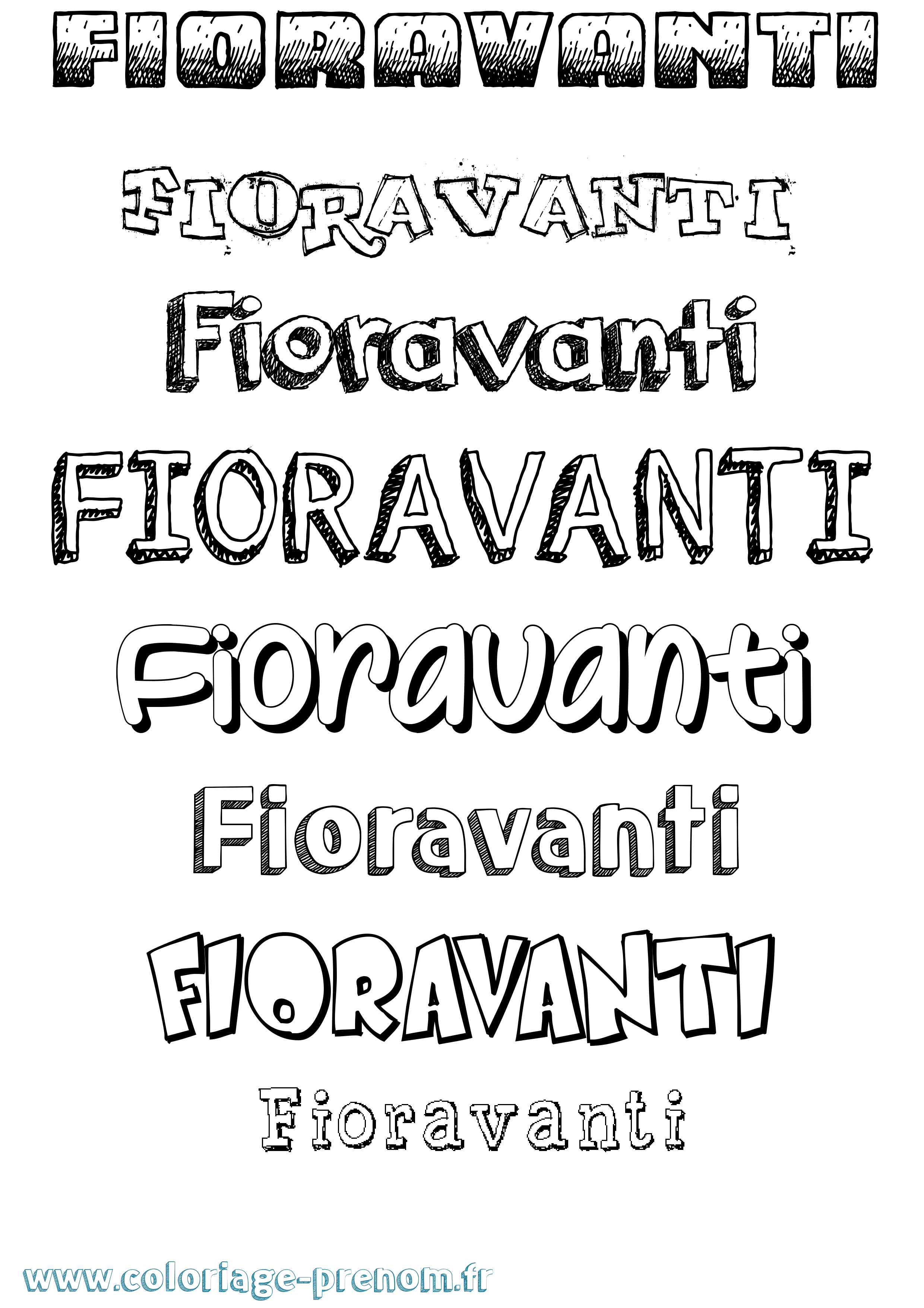 Coloriage Fioravanti Dessiné Coloriage prénom Fioravanti Dessiné