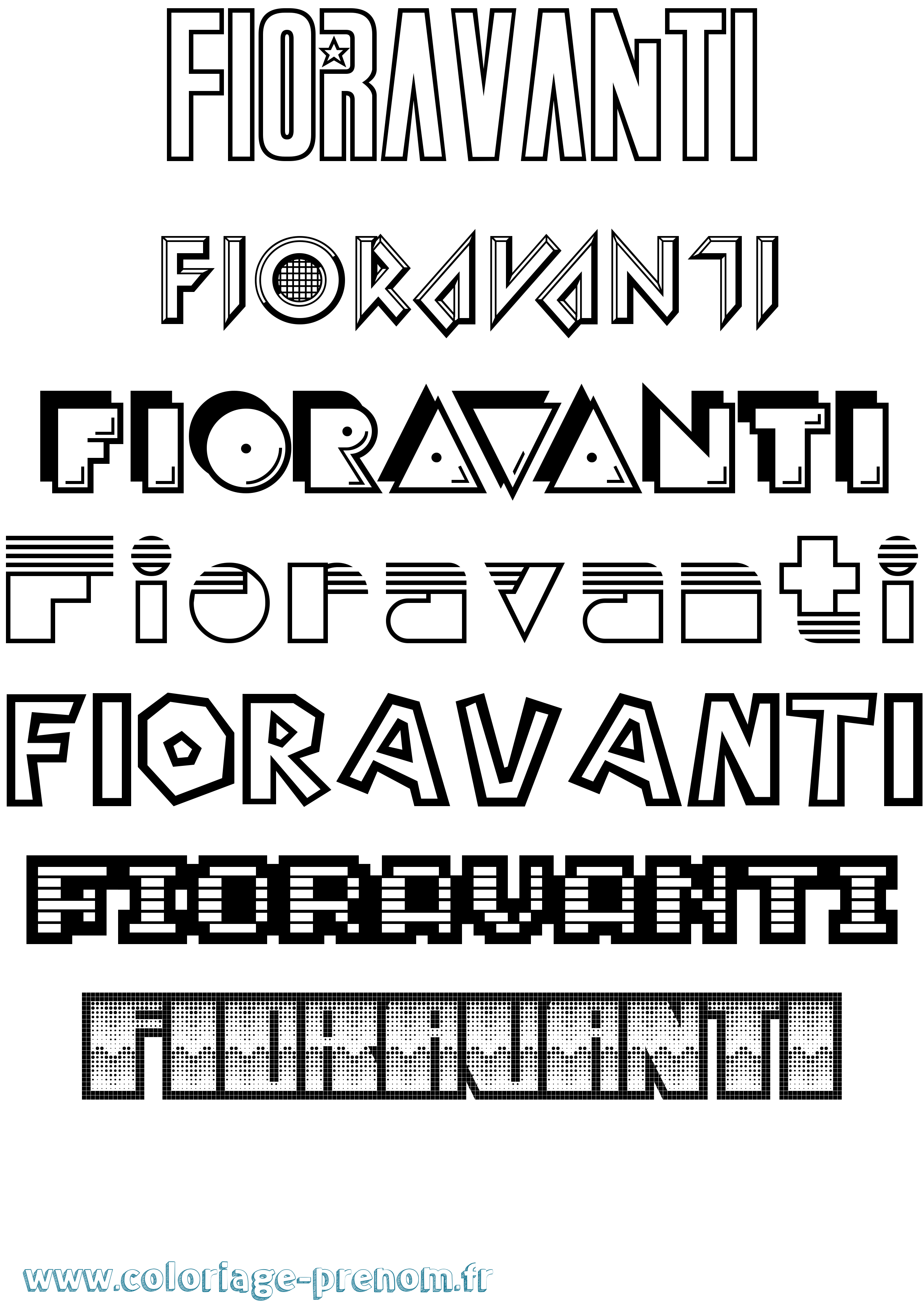 Coloriage Fioravanti Jeux Vidéos Coloriage prénom Fioravanti Jeux Vidéos