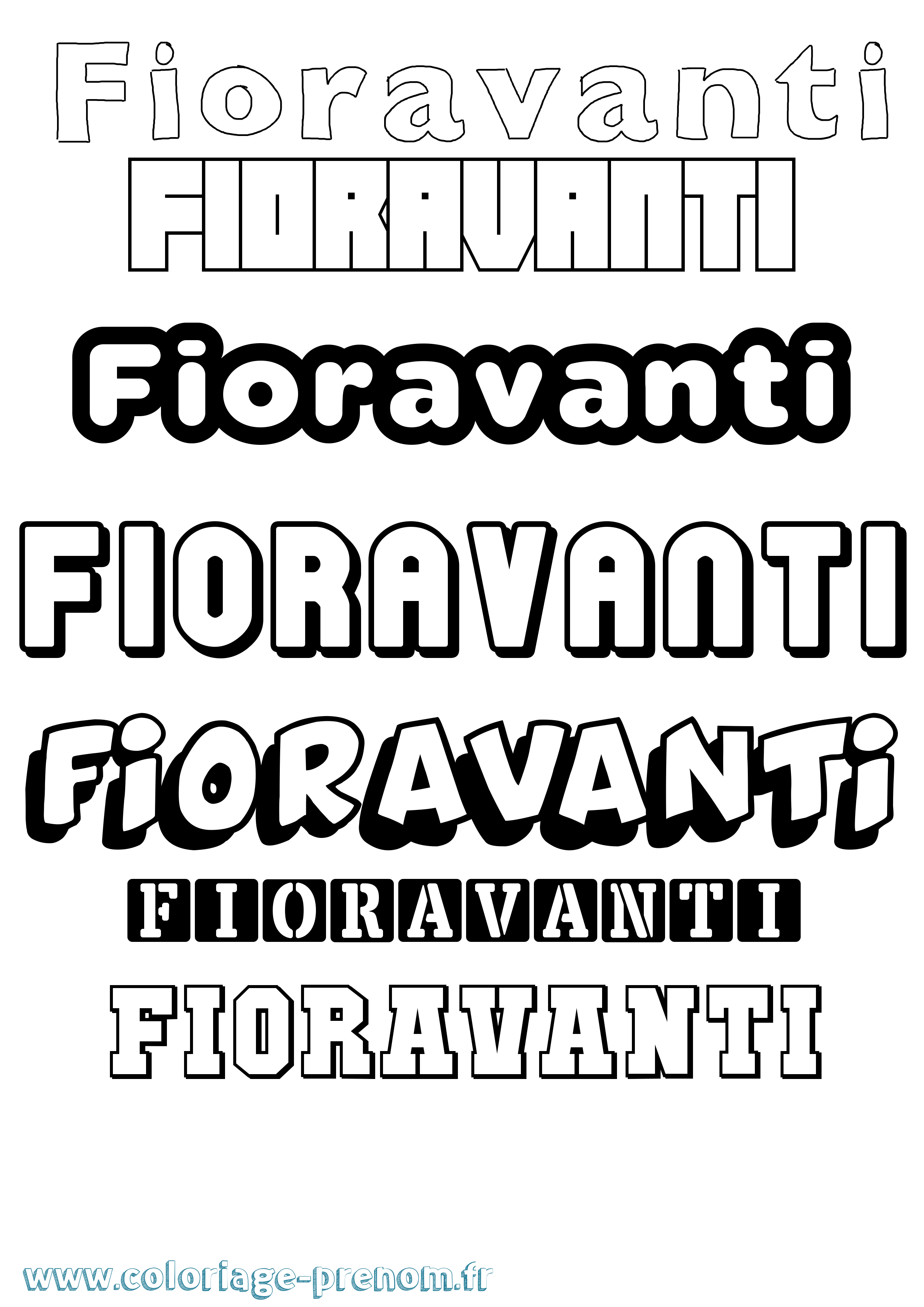 Coloriage Fioravanti Simple Coloriage prénom Fioravanti Simple