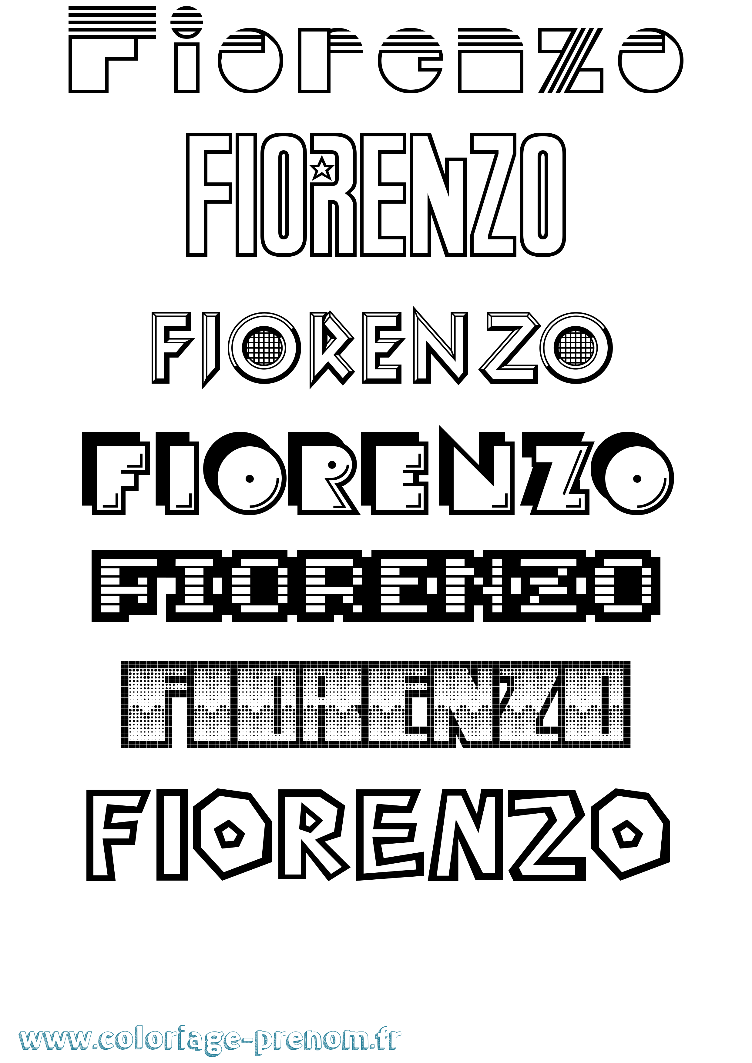 Coloriage Fiorenzo Jeux Vidéos Coloriage prénom Fiorenzo Jeux Vidéos