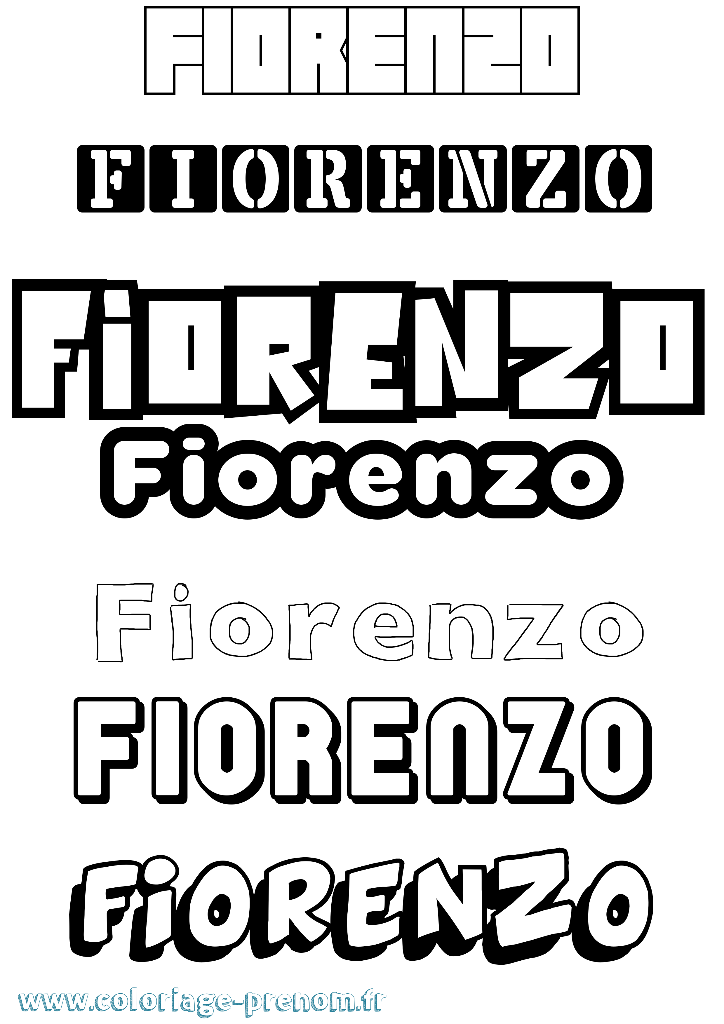 Coloriage Fiorenzo Simple Coloriage prénom Fiorenzo Simple