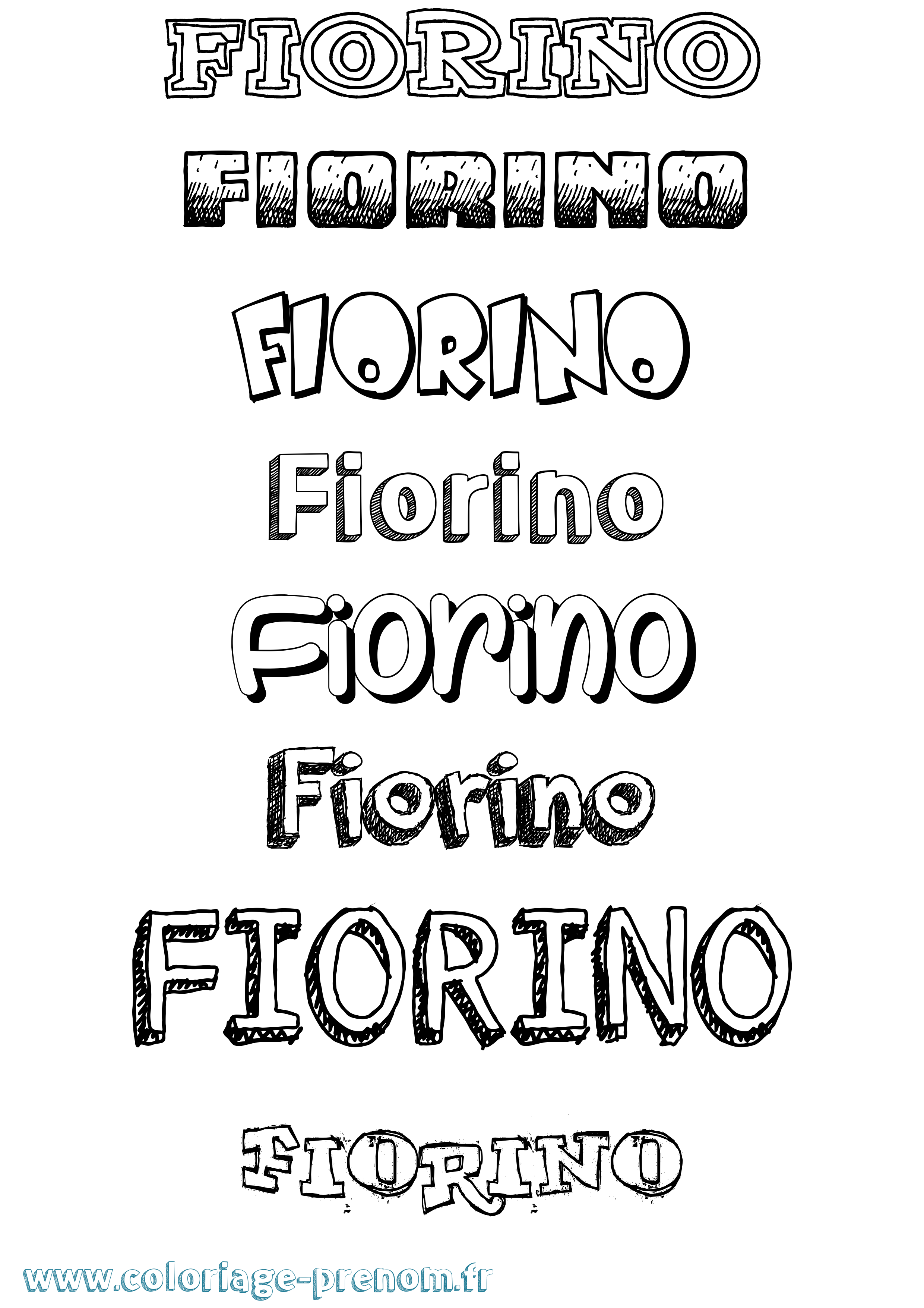 Coloriage Fiorino Dessiné Coloriage prénom Fiorino Dessiné