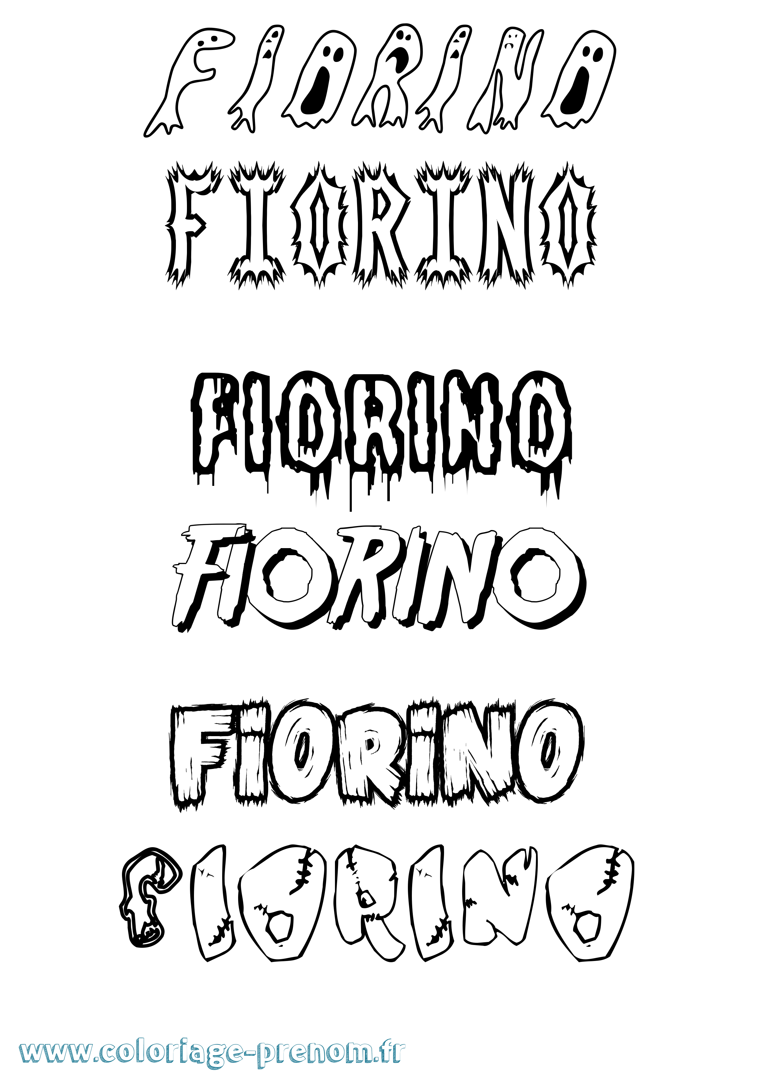 Coloriage Fiorino Frisson Coloriage prénom Fiorino Frisson