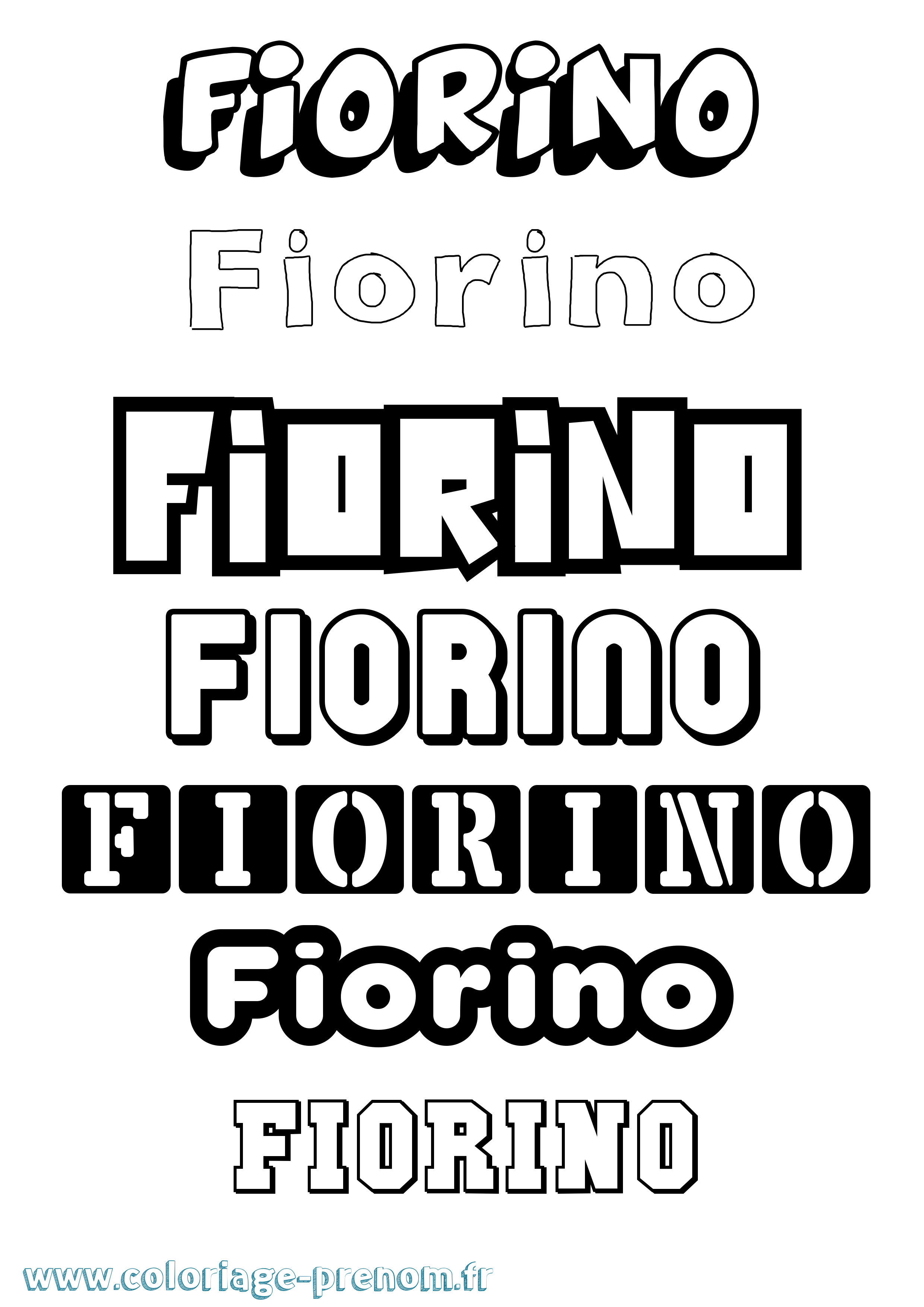 Coloriage Fiorino Simple Coloriage prénom Fiorino Simple