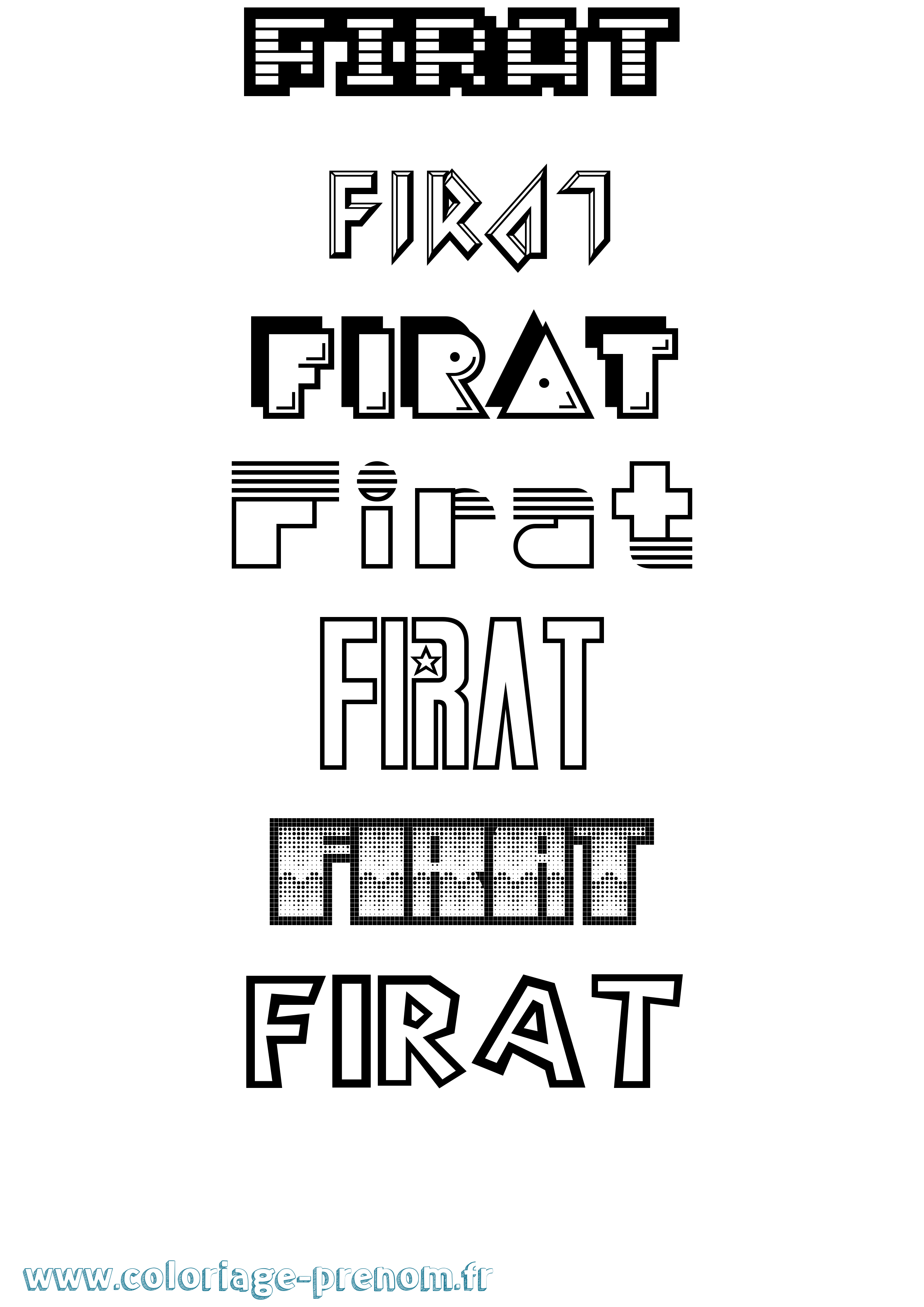 Coloriage Firat Jeux Vidéos Coloriage prénom Firat Jeux Vidéos