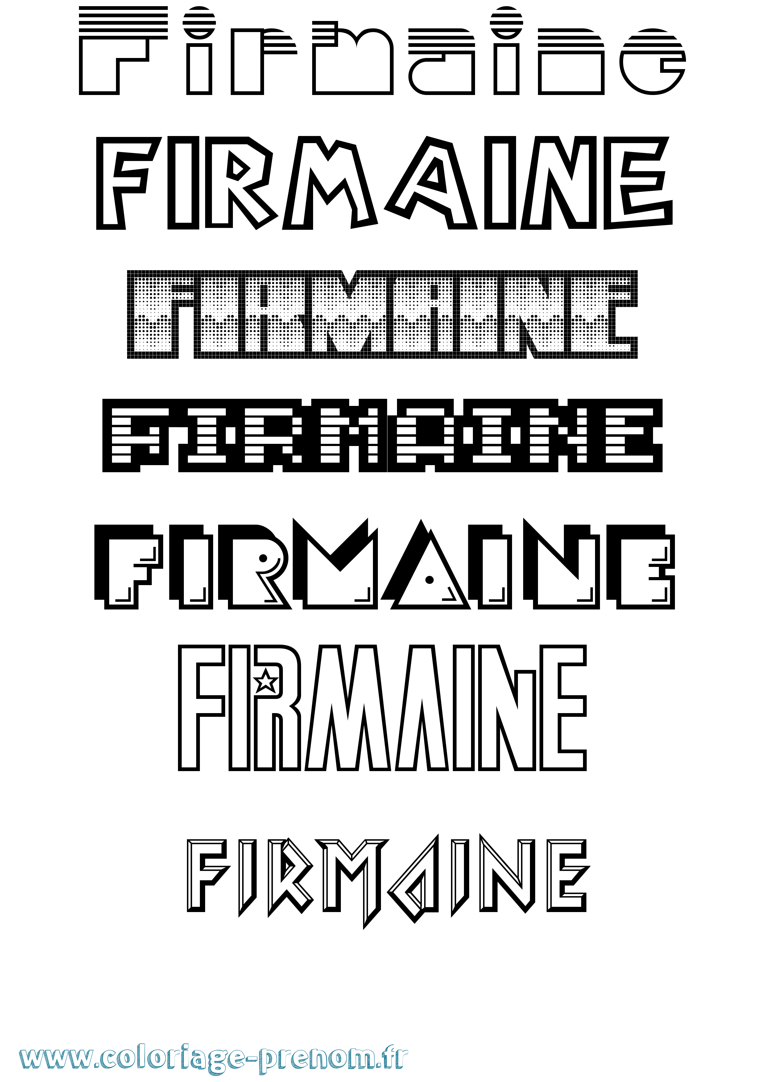 Coloriage Firmaine Jeux Vidéos Coloriage prénom Firmaine Jeux Vidéos