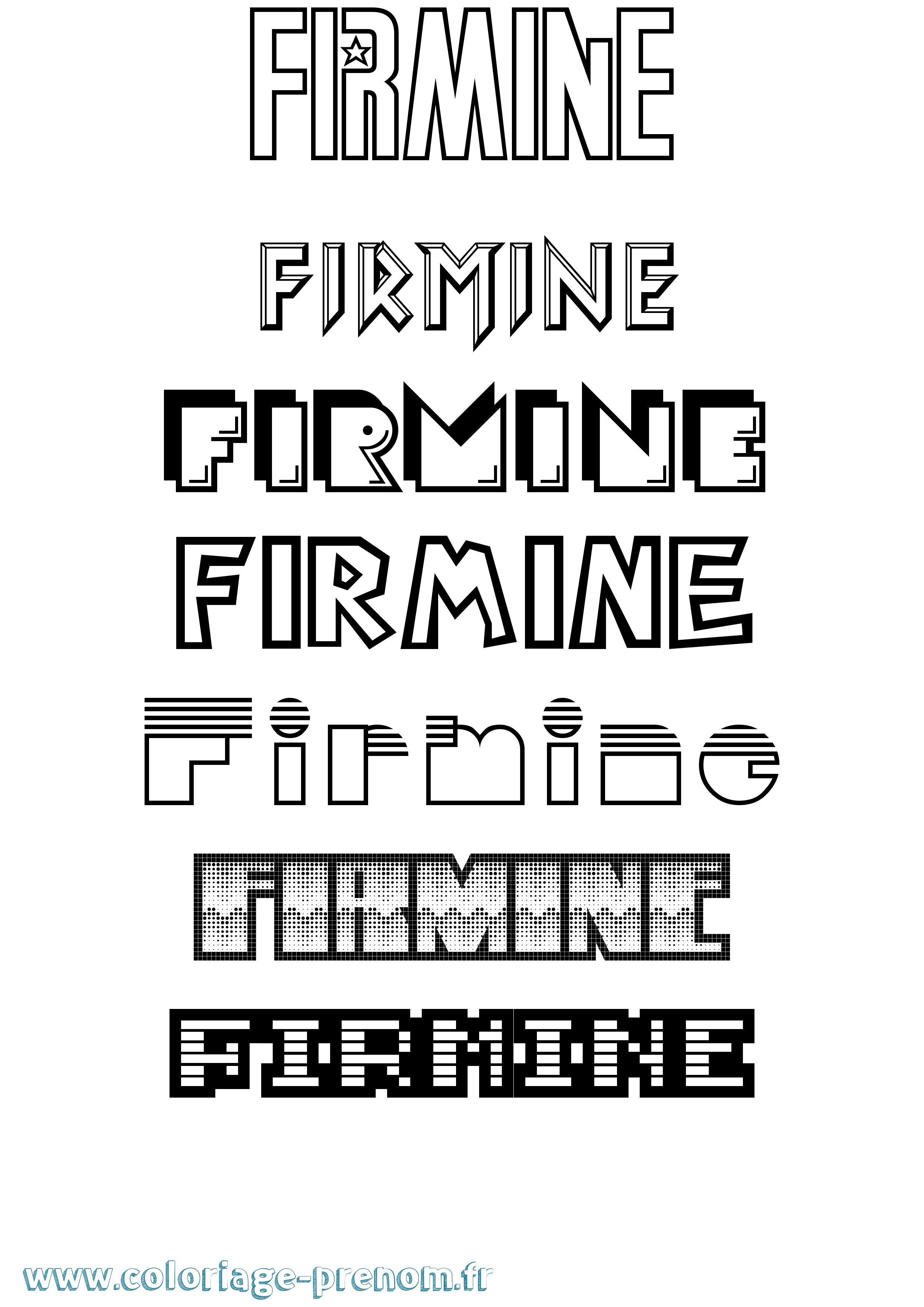 Coloriage Firmine Jeux Vidéos Coloriage prénom Firmine Jeux Vidéos
