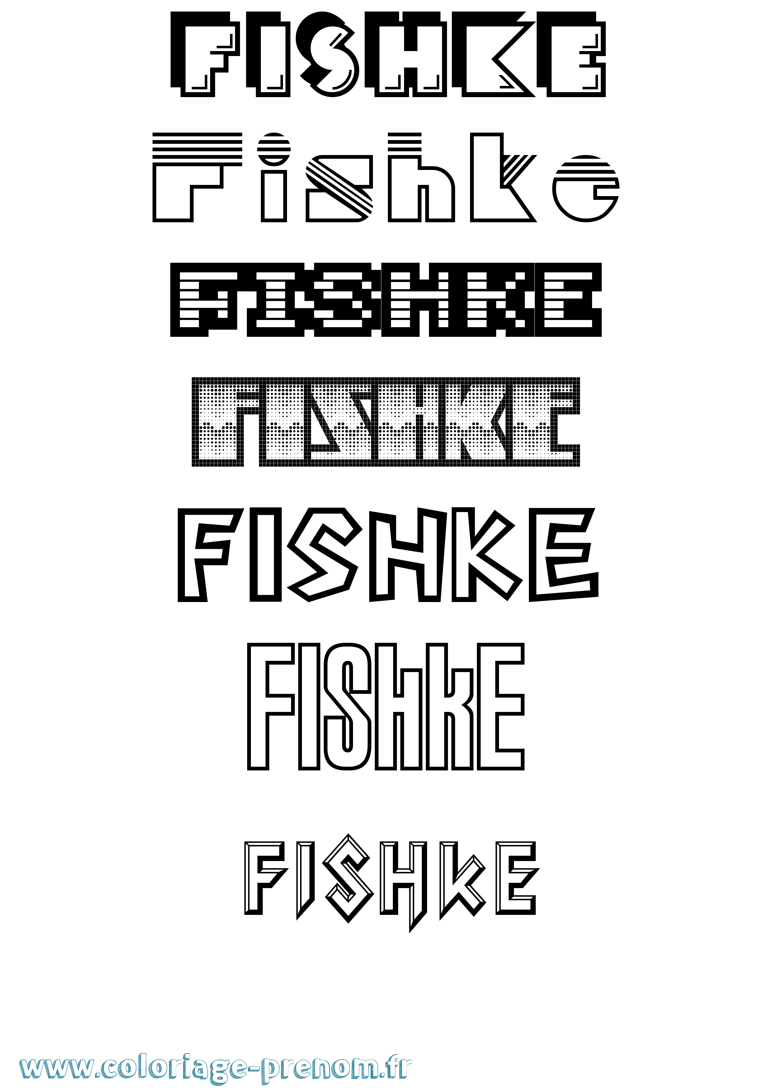 Coloriage Fishke Jeux Vidéos Coloriage prénom Fishke Jeux Vidéos