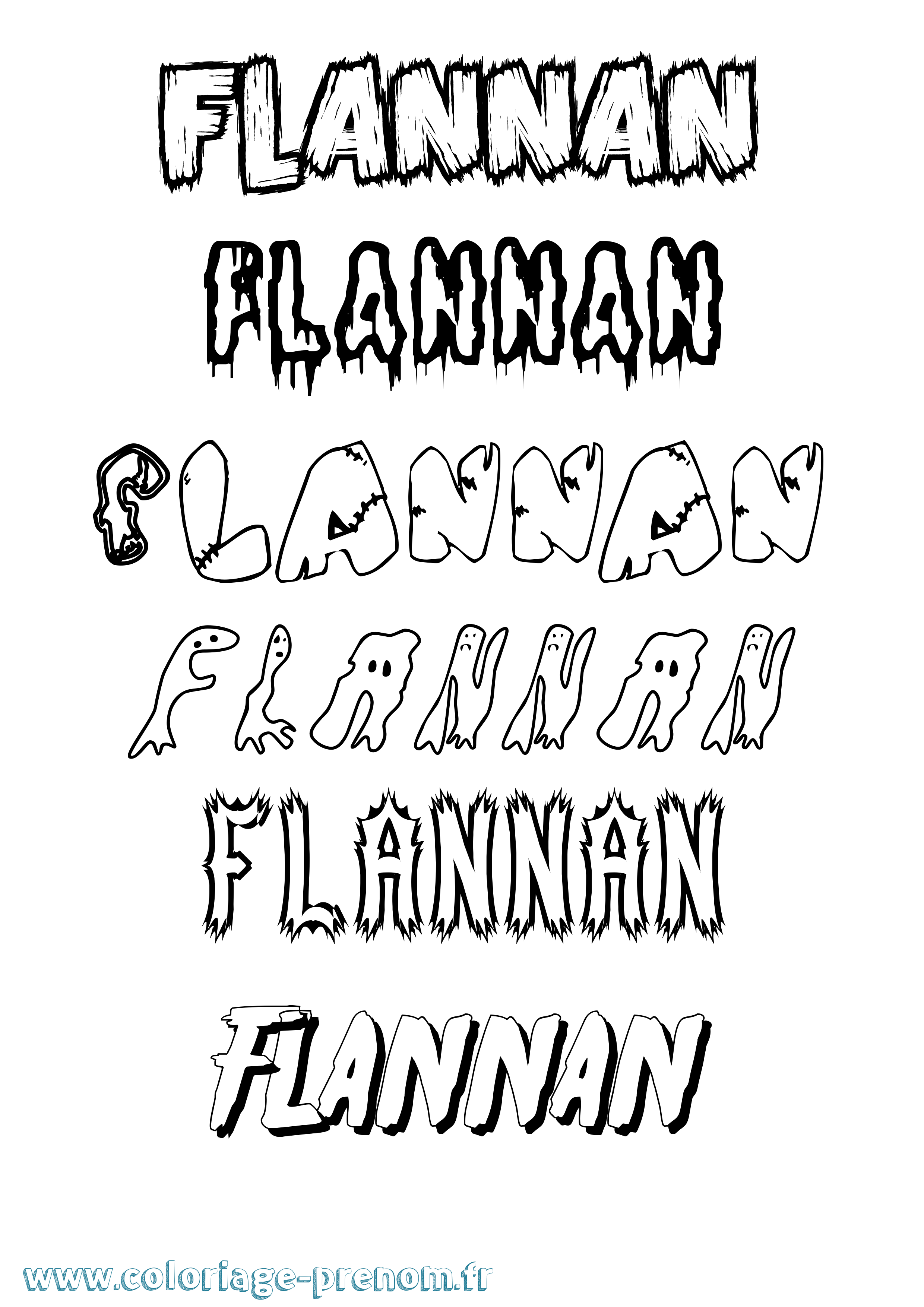 Coloriage Flannan Frisson Coloriage prénom Flannan Frisson
