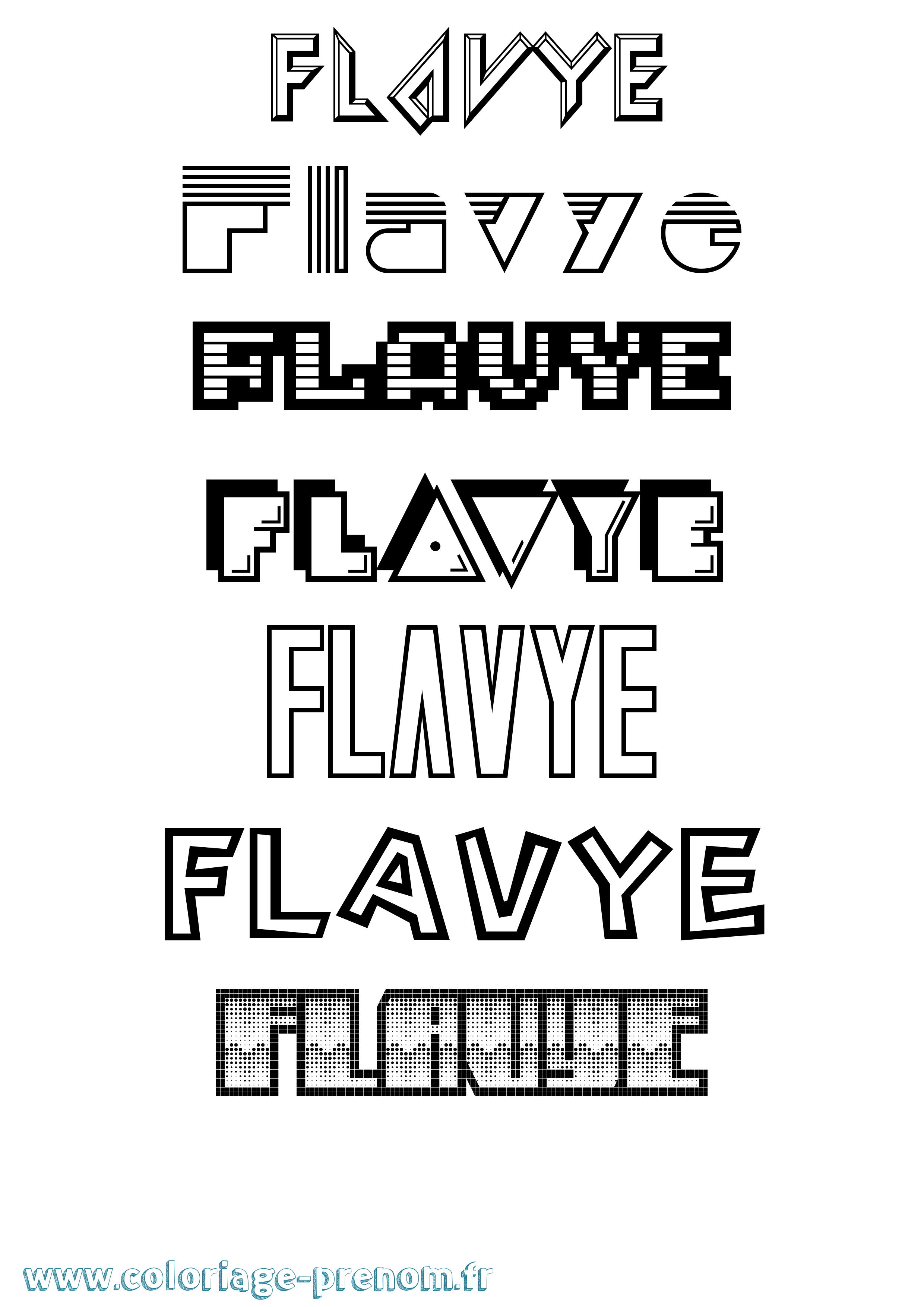 Coloriage Flavye Jeux Vidéos Coloriage prénom Flavye Jeux Vidéos