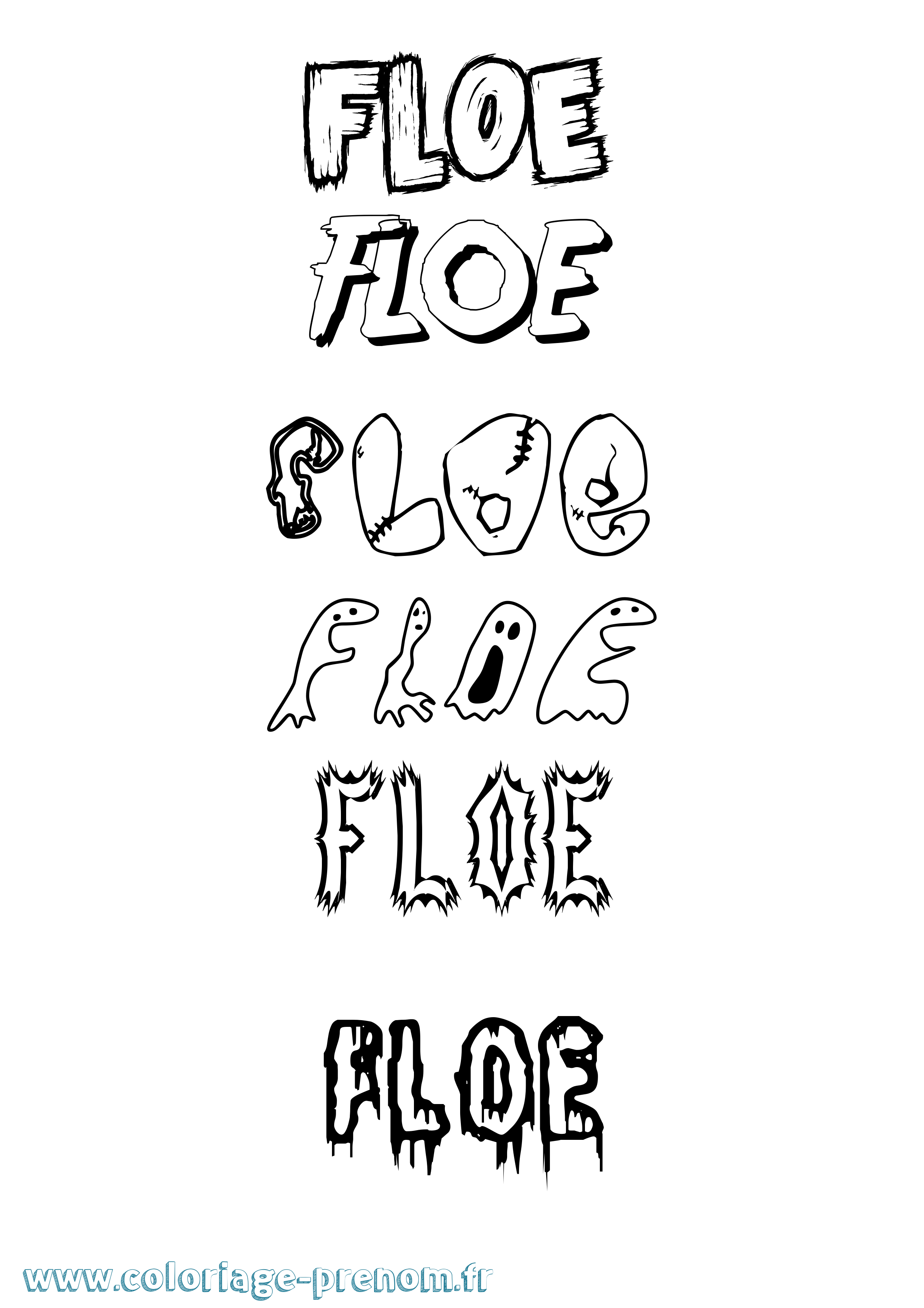 Coloriage Floe Frisson Coloriage prénom Floe Frisson