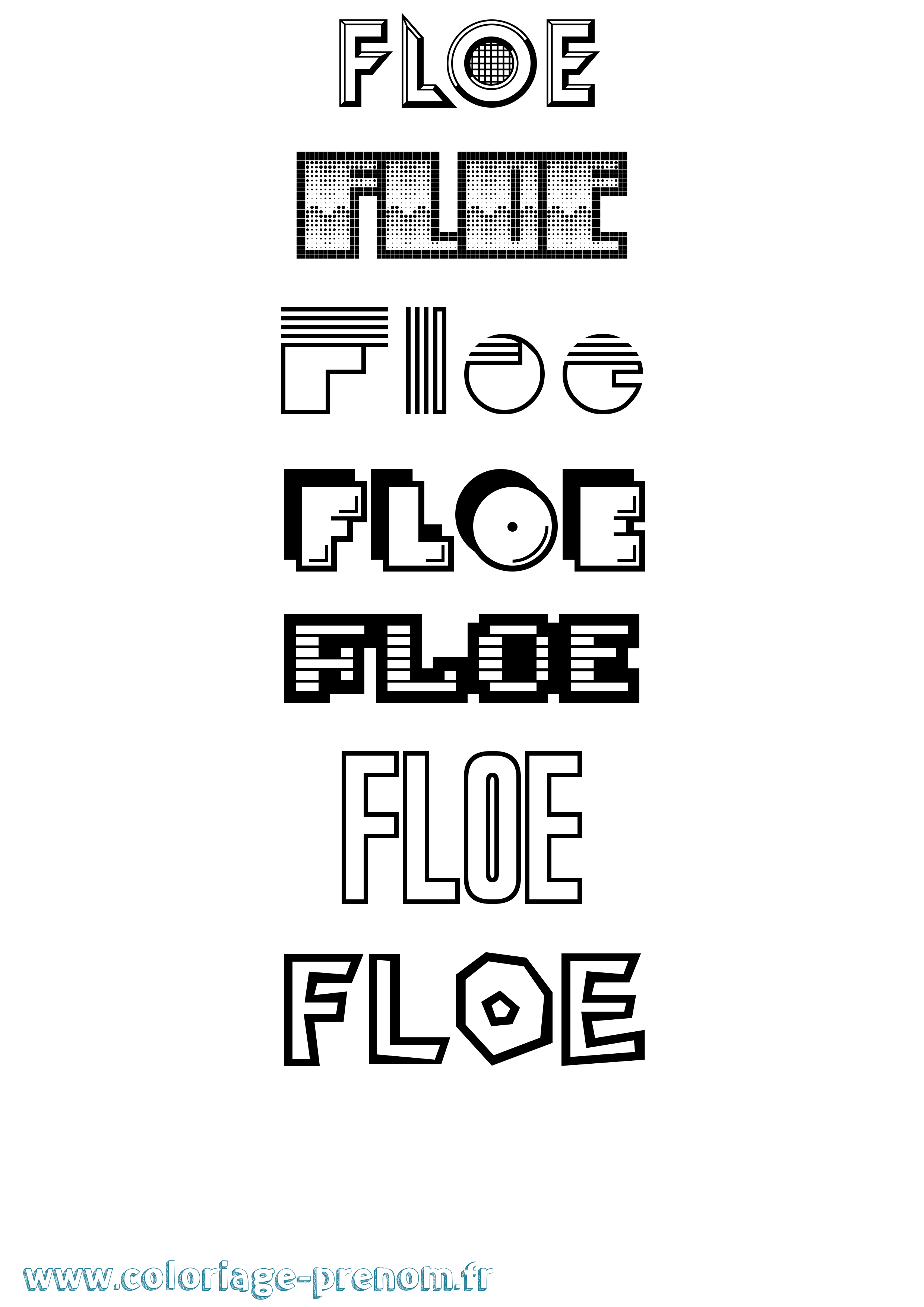 Coloriage Floe Jeux Vidéos Coloriage prénom Floe Jeux Vidéos