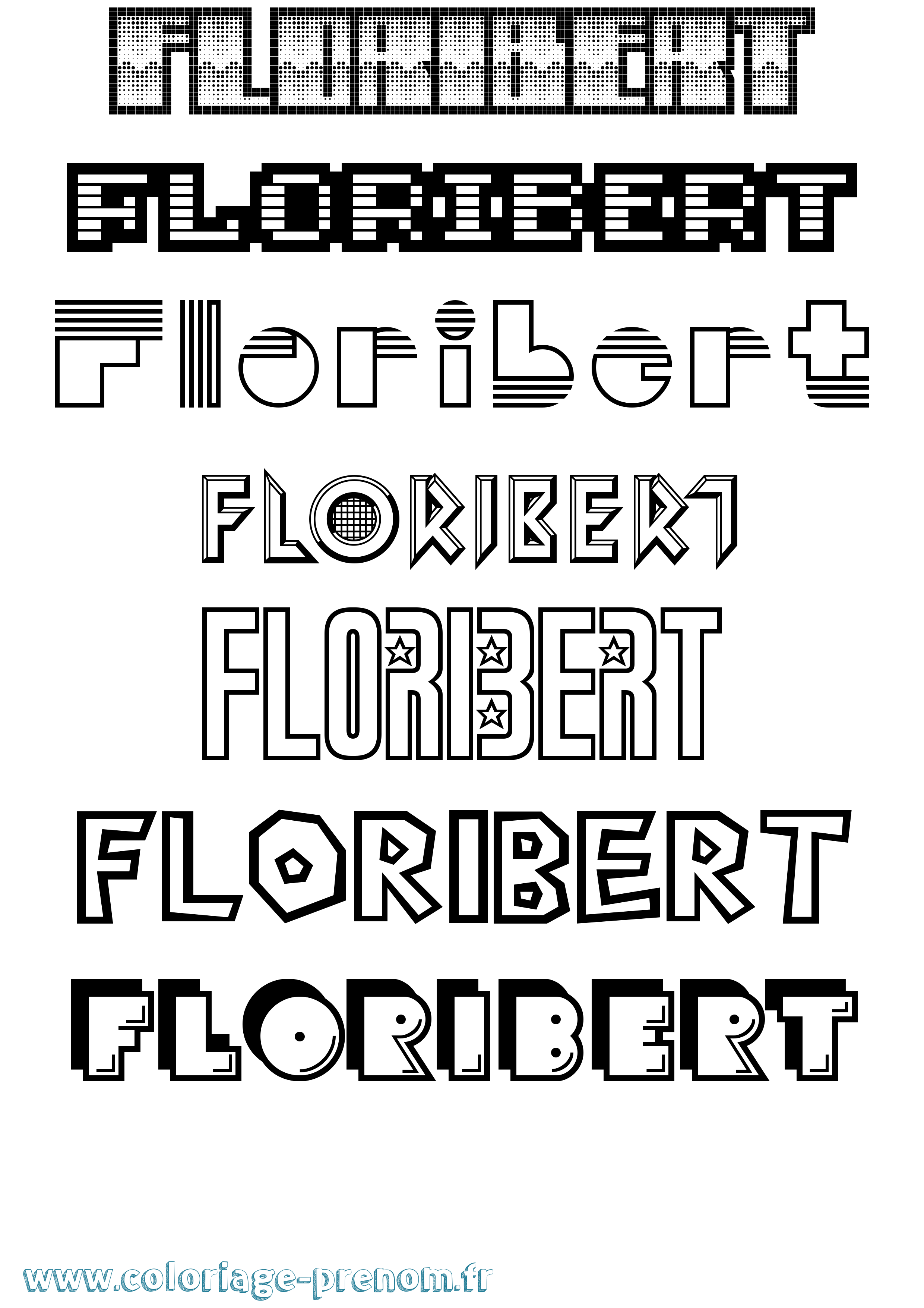Coloriage Floribert Jeux Vidéos Coloriage prénom Floribert Jeux Vidéos