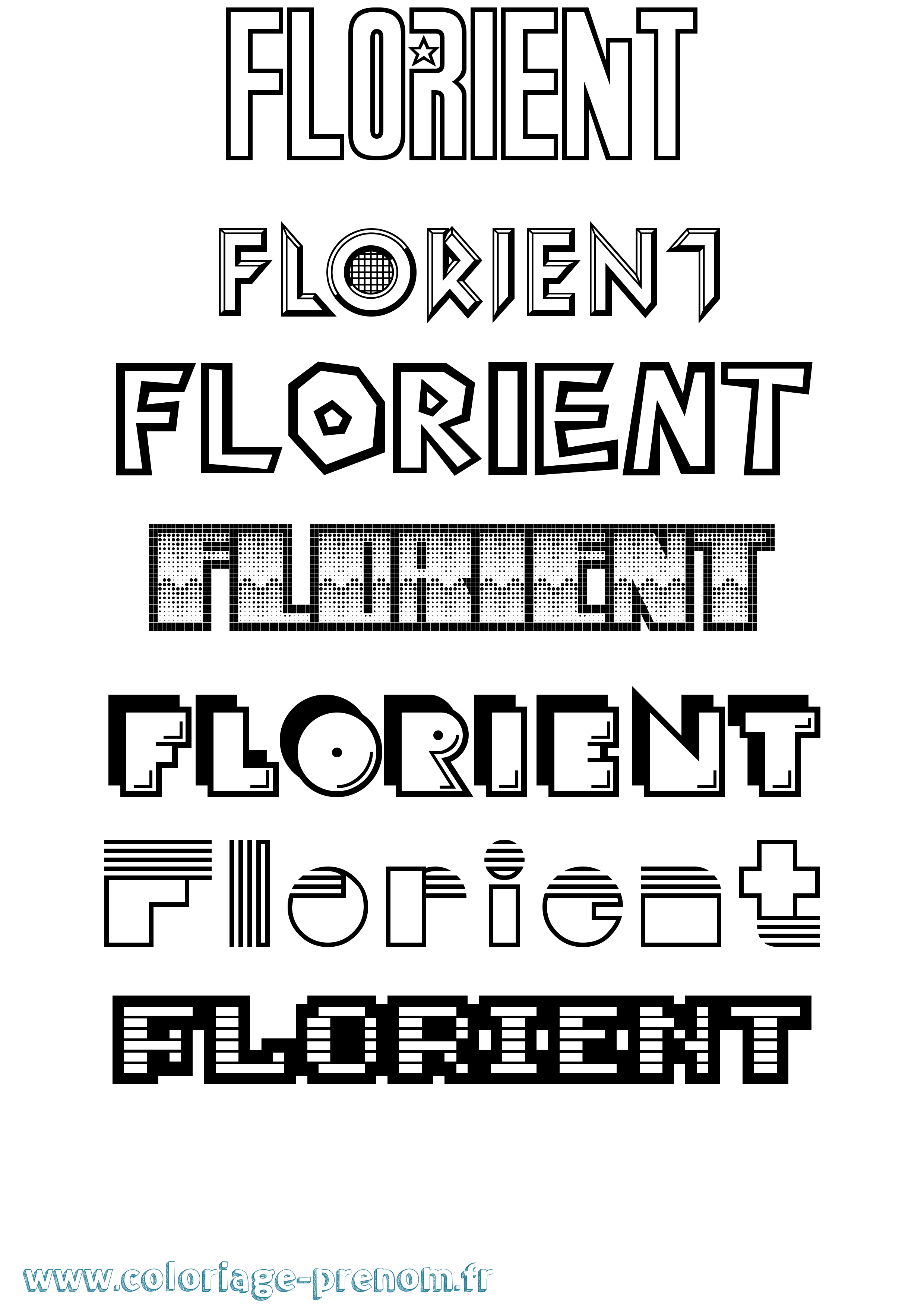 Coloriage Florient Jeux Vidéos Coloriage prénom Florient Jeux Vidéos