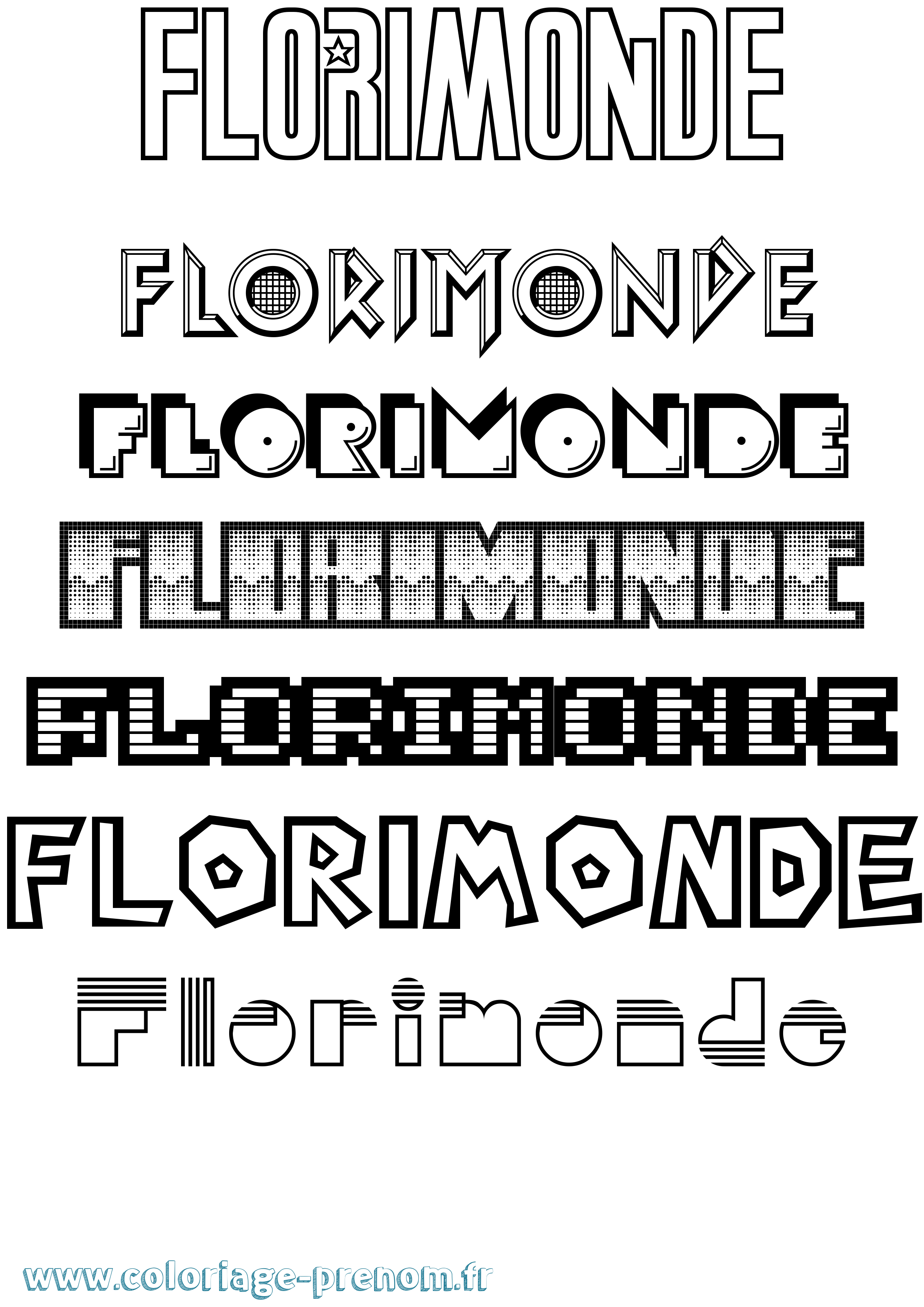 Coloriage Florimonde Jeux Vidéos Coloriage prénom Florimonde Jeux Vidéos