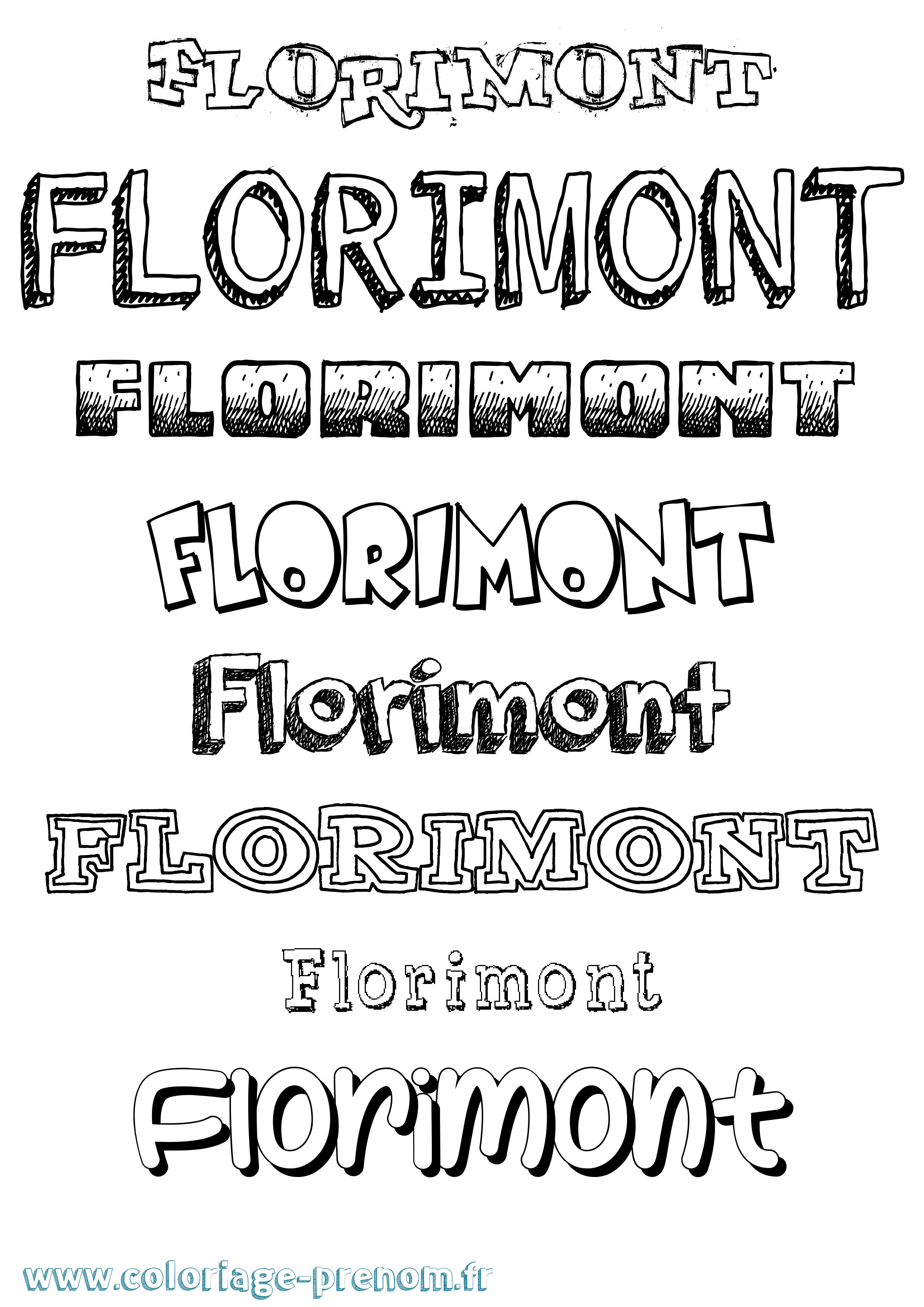 Coloriage Florimont Dessiné Coloriage prénom Florimont Dessiné
