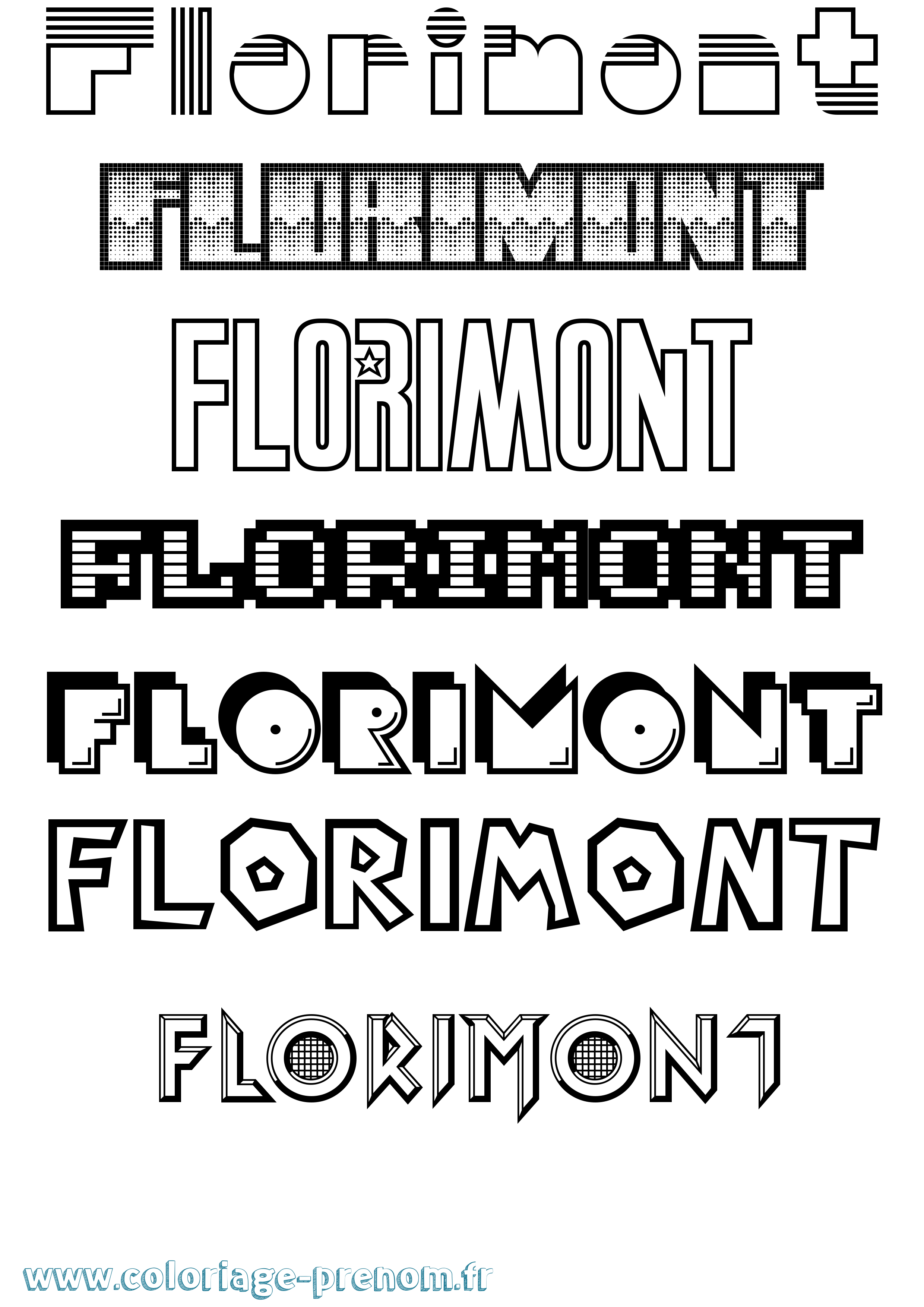 Coloriage Florimont Jeux Vidéos Coloriage prénom Florimont Jeux Vidéos