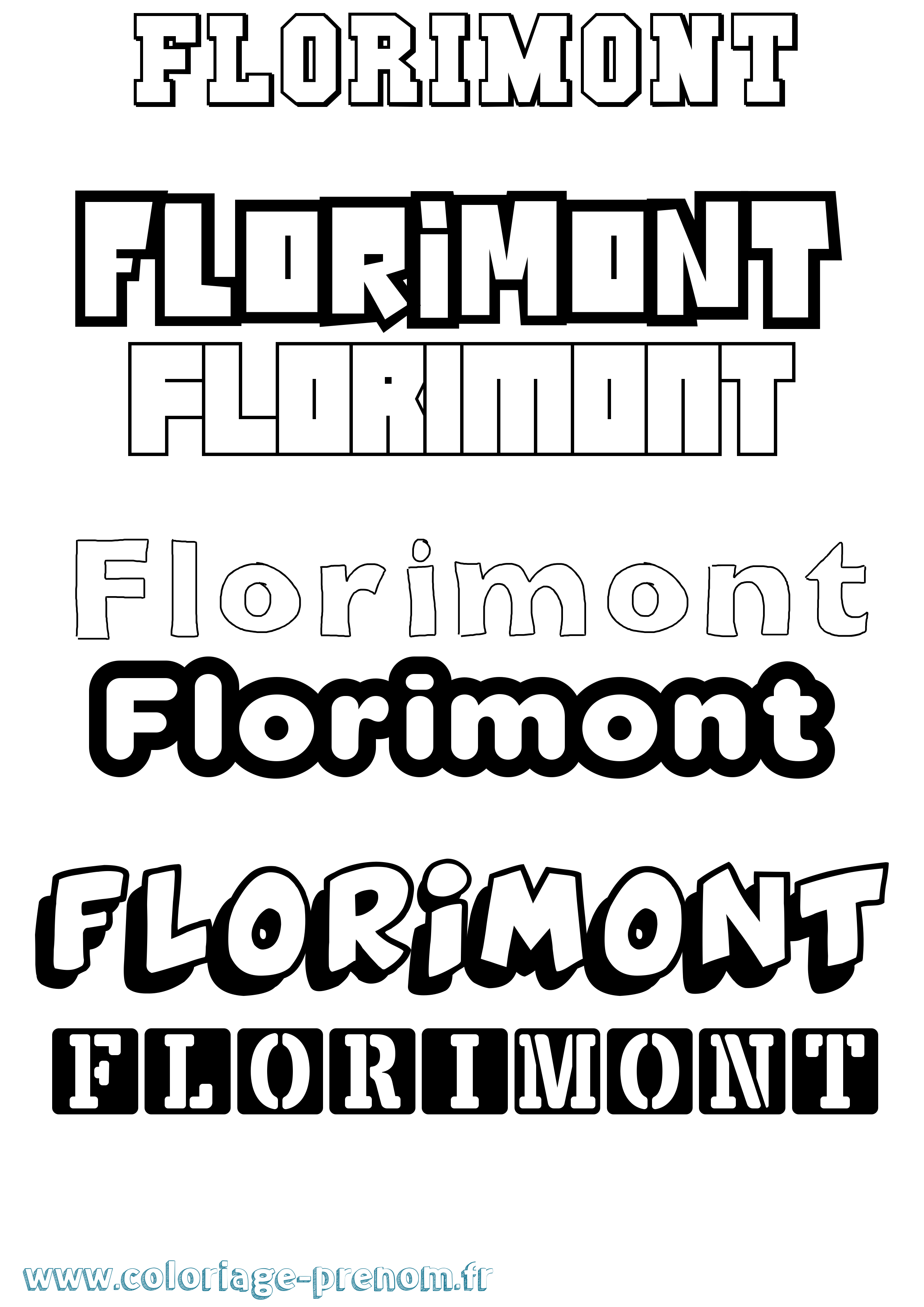 Coloriage Florimont Simple Coloriage prénom Florimont Simple