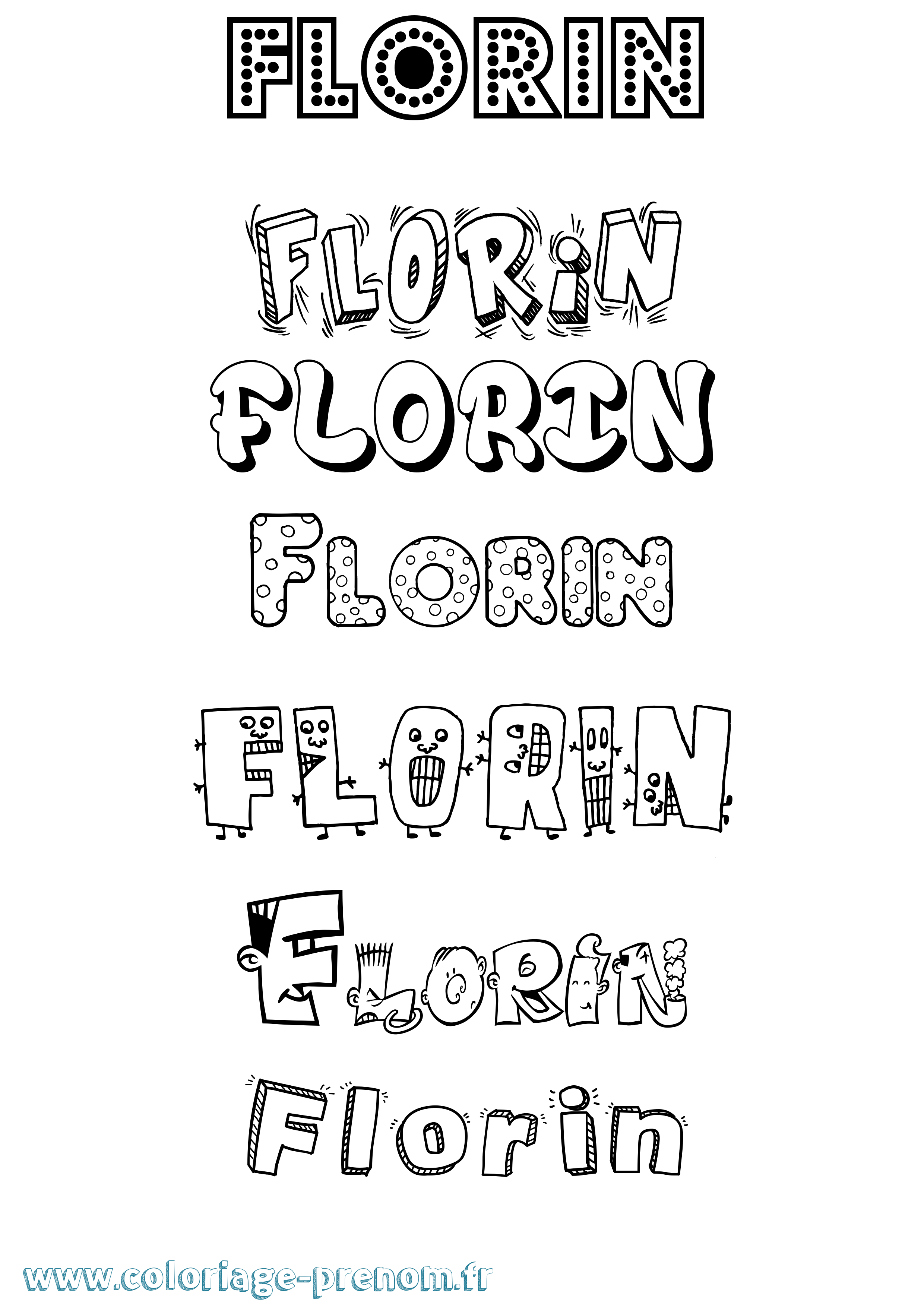 Coloriage Florin Fun Coloriage prénom Florin Fun