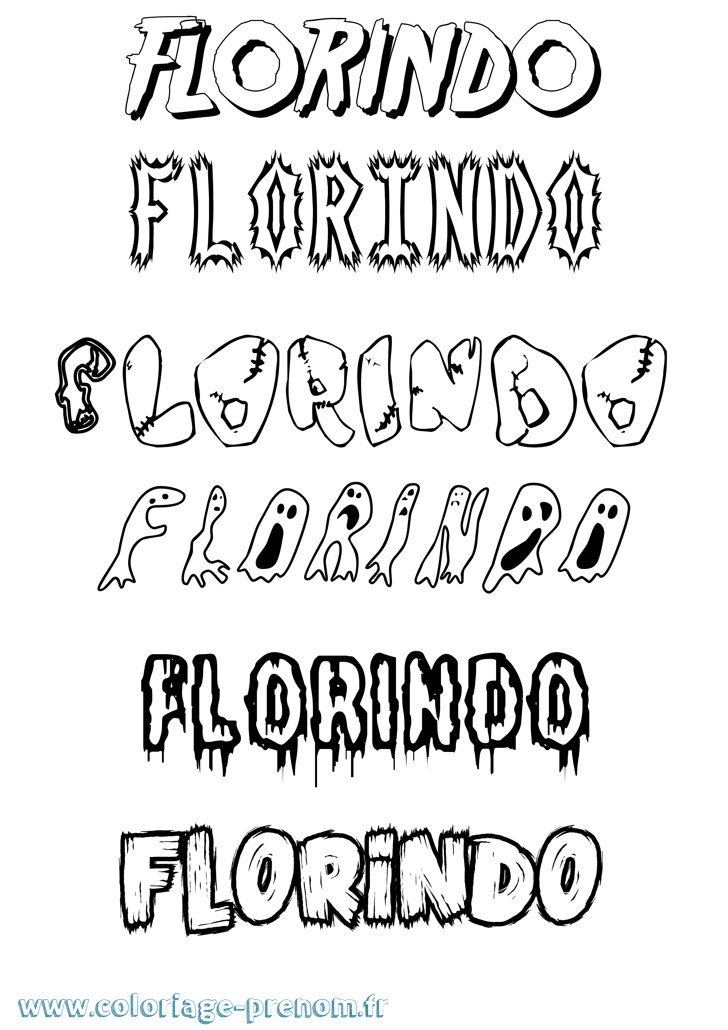 Coloriage Florindo Frisson Coloriage prénom Florindo Frisson