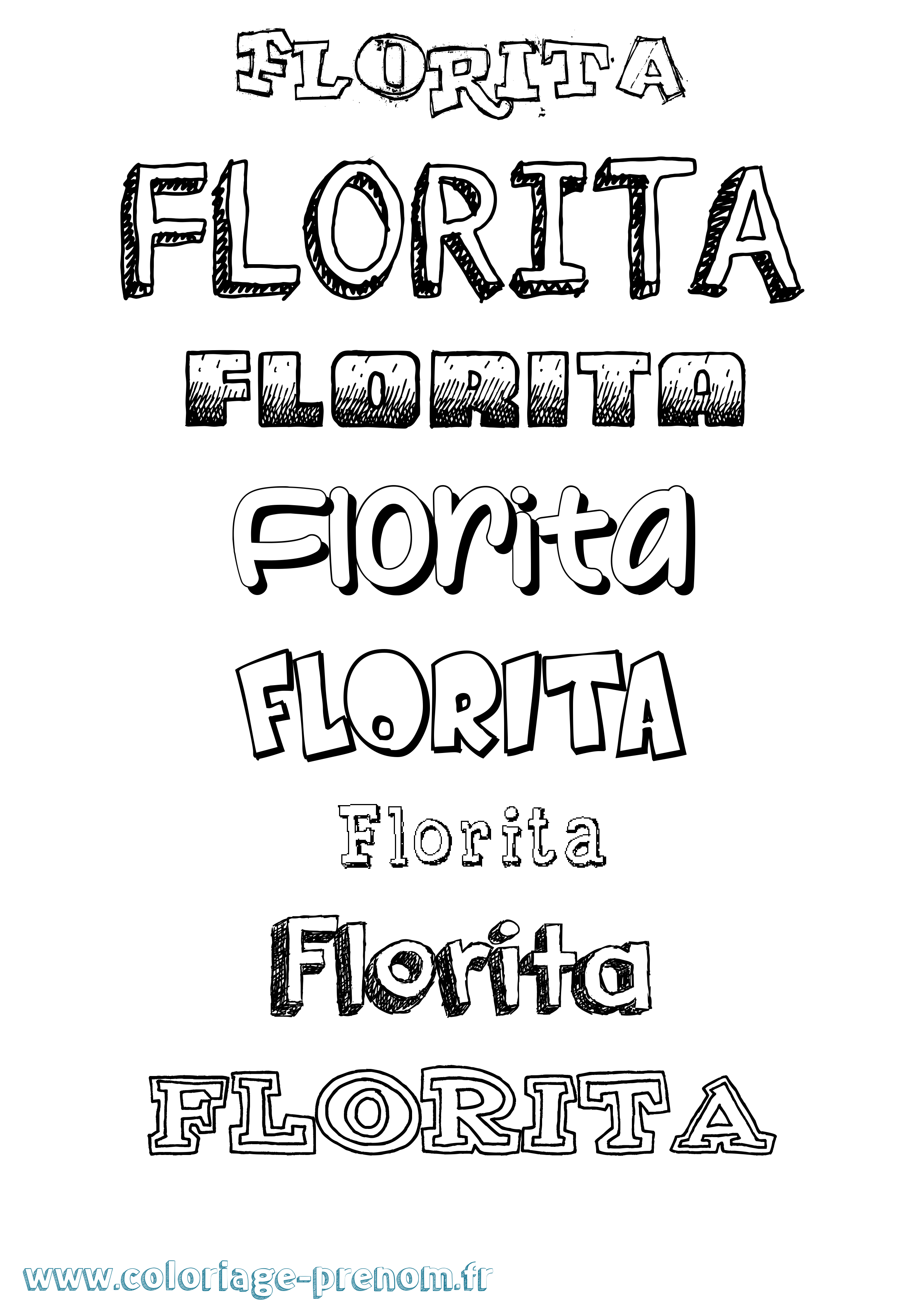 Coloriage Florita Dessiné Coloriage prénom Florita Dessiné