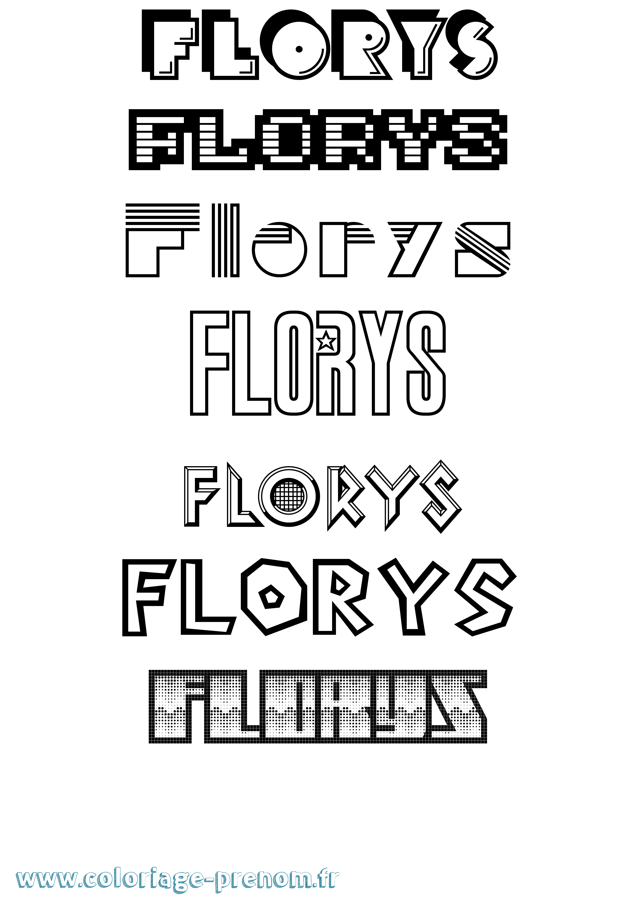 Coloriage Florys Jeux Vidéos Coloriage prénom Florys Jeux Vidéos