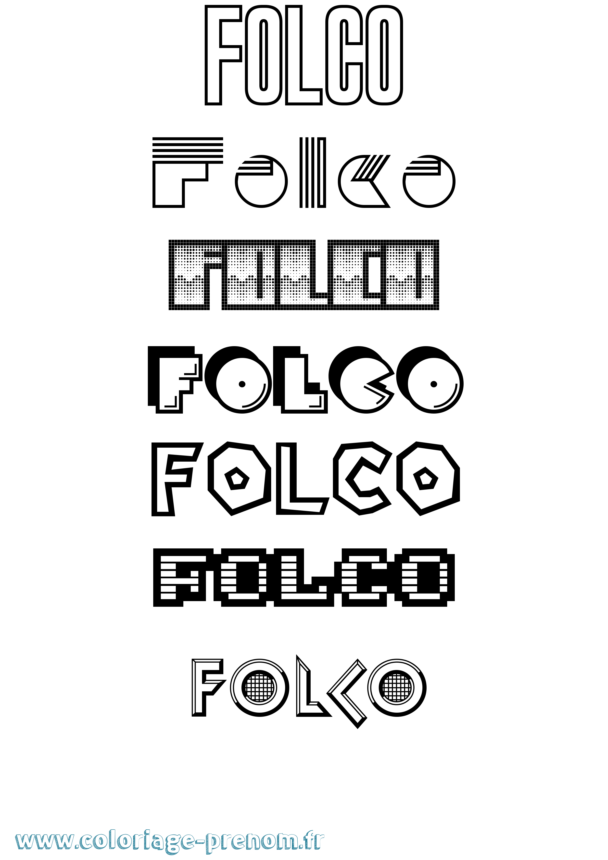 Coloriage Folco Jeux Vidéos Coloriage prénom Folco Jeux Vidéos