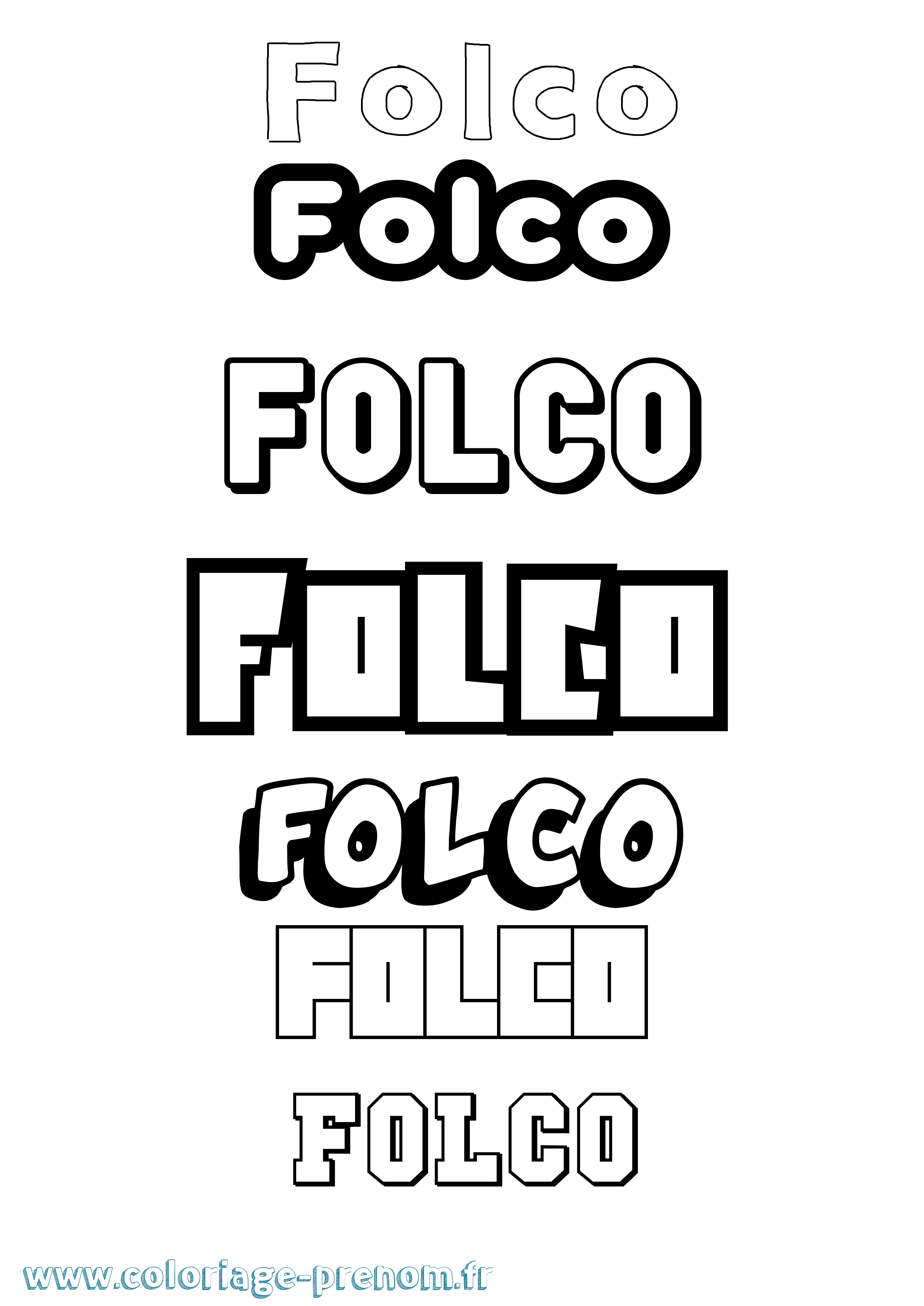 Coloriage Folco Simple Coloriage prénom Folco Simple