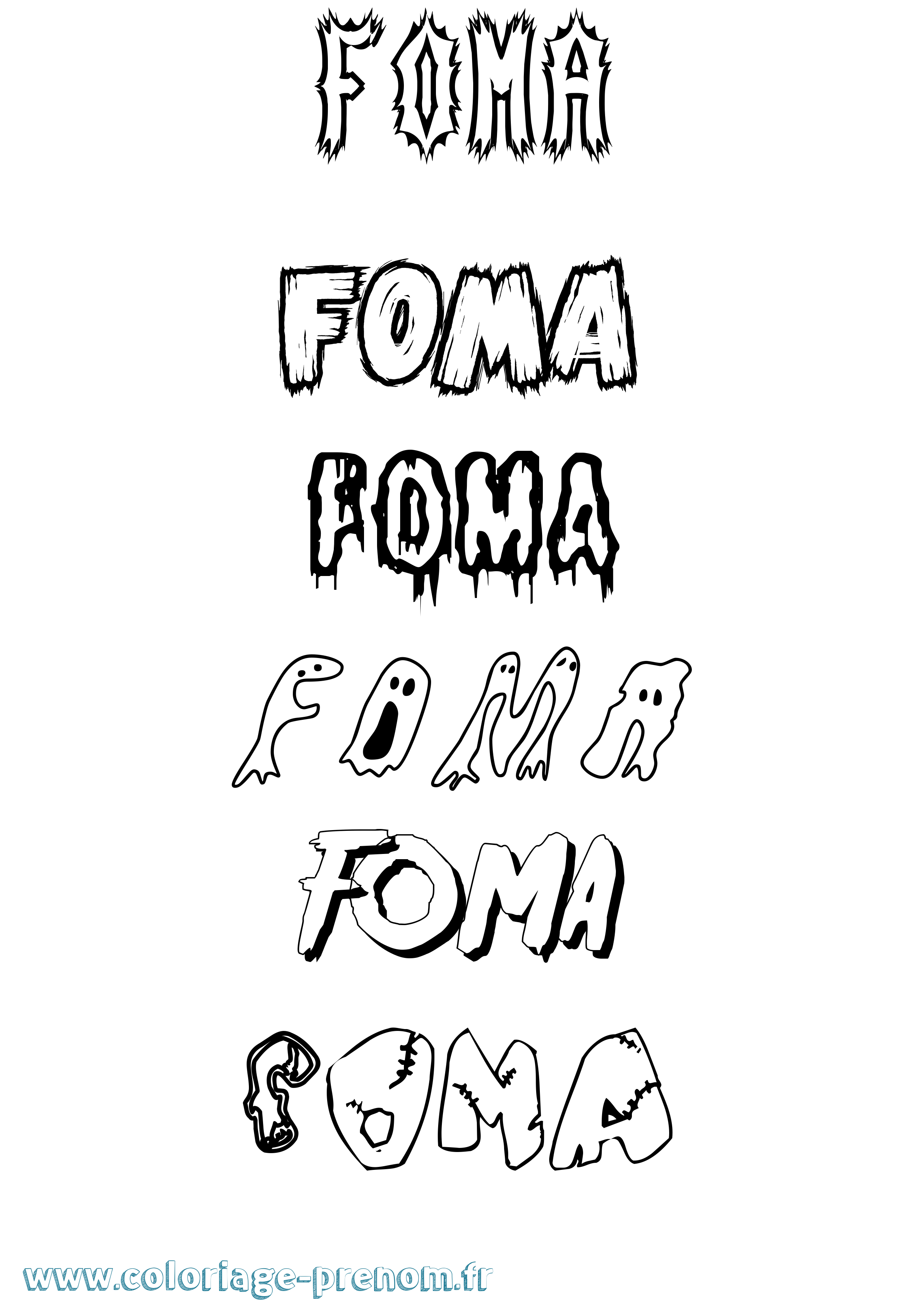 Coloriage Foma Frisson Coloriage prénom Foma Frisson