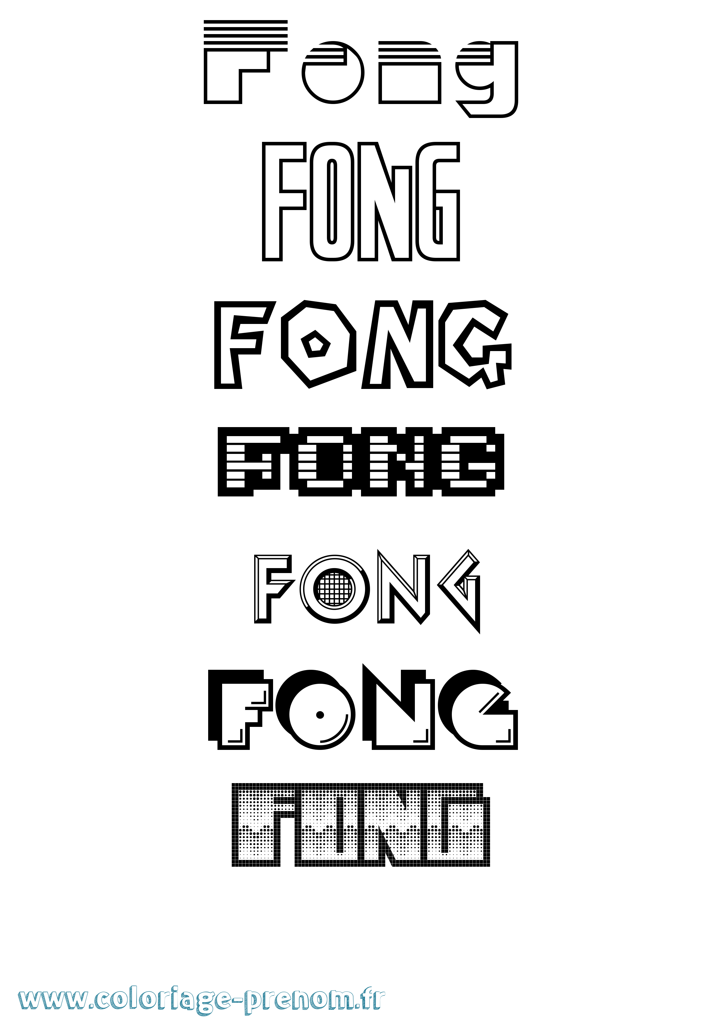 Coloriage Fong Jeux Vidéos Coloriage prénom Fong Jeux Vidéos