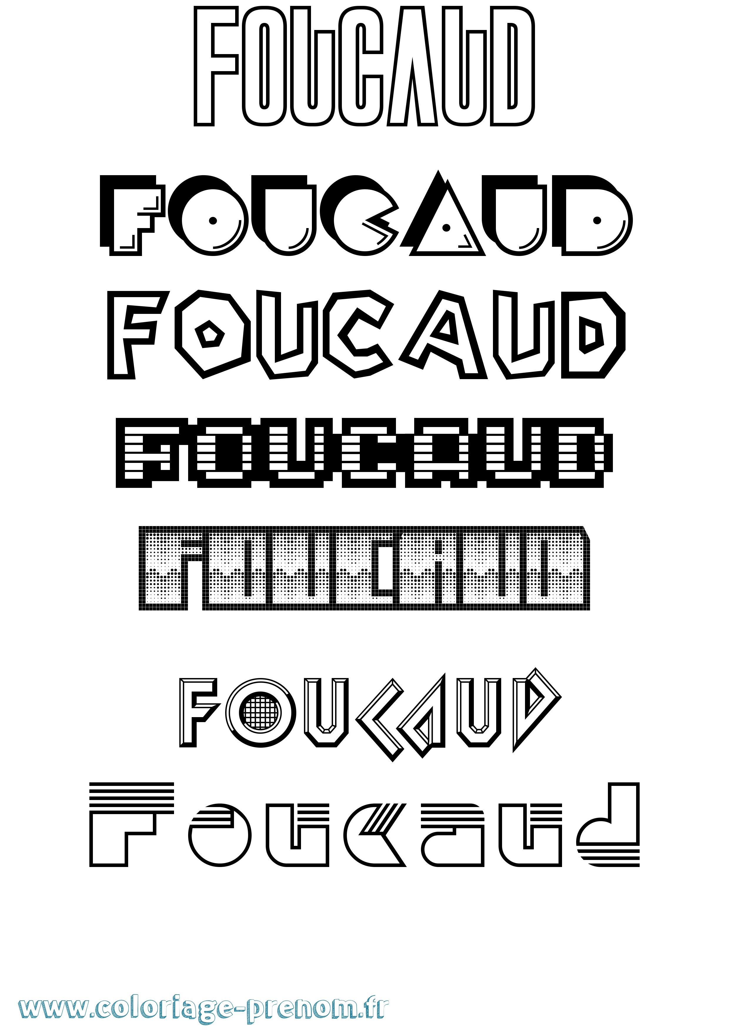 Coloriage Foucaud Jeux Vidéos Coloriage prénom Foucaud Jeux Vidéos
