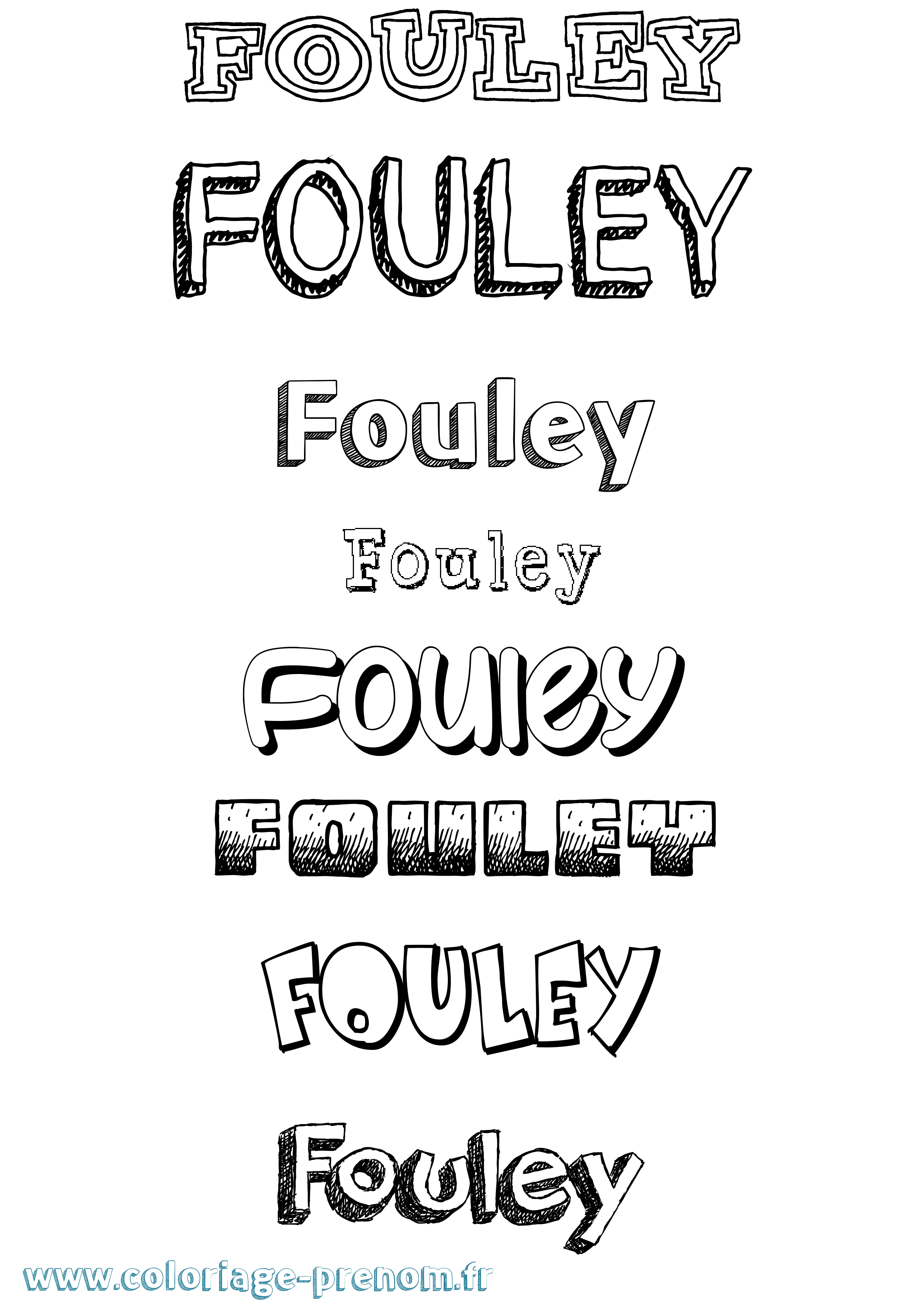 Coloriage Fouley Dessiné Coloriage prénom Fouley Dessiné