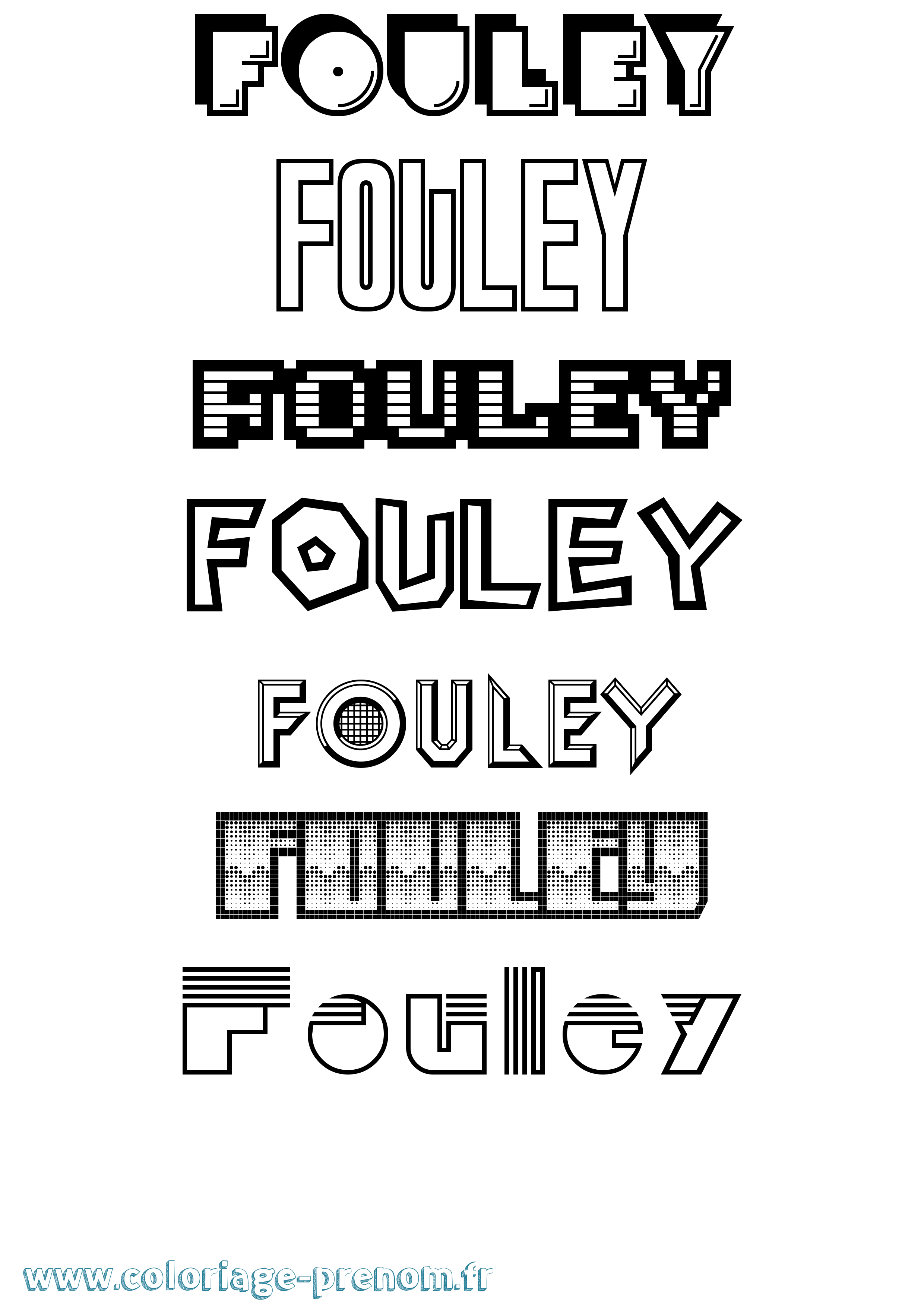 Coloriage Fouley Jeux Vidéos Coloriage prénom Fouley Jeux Vidéos