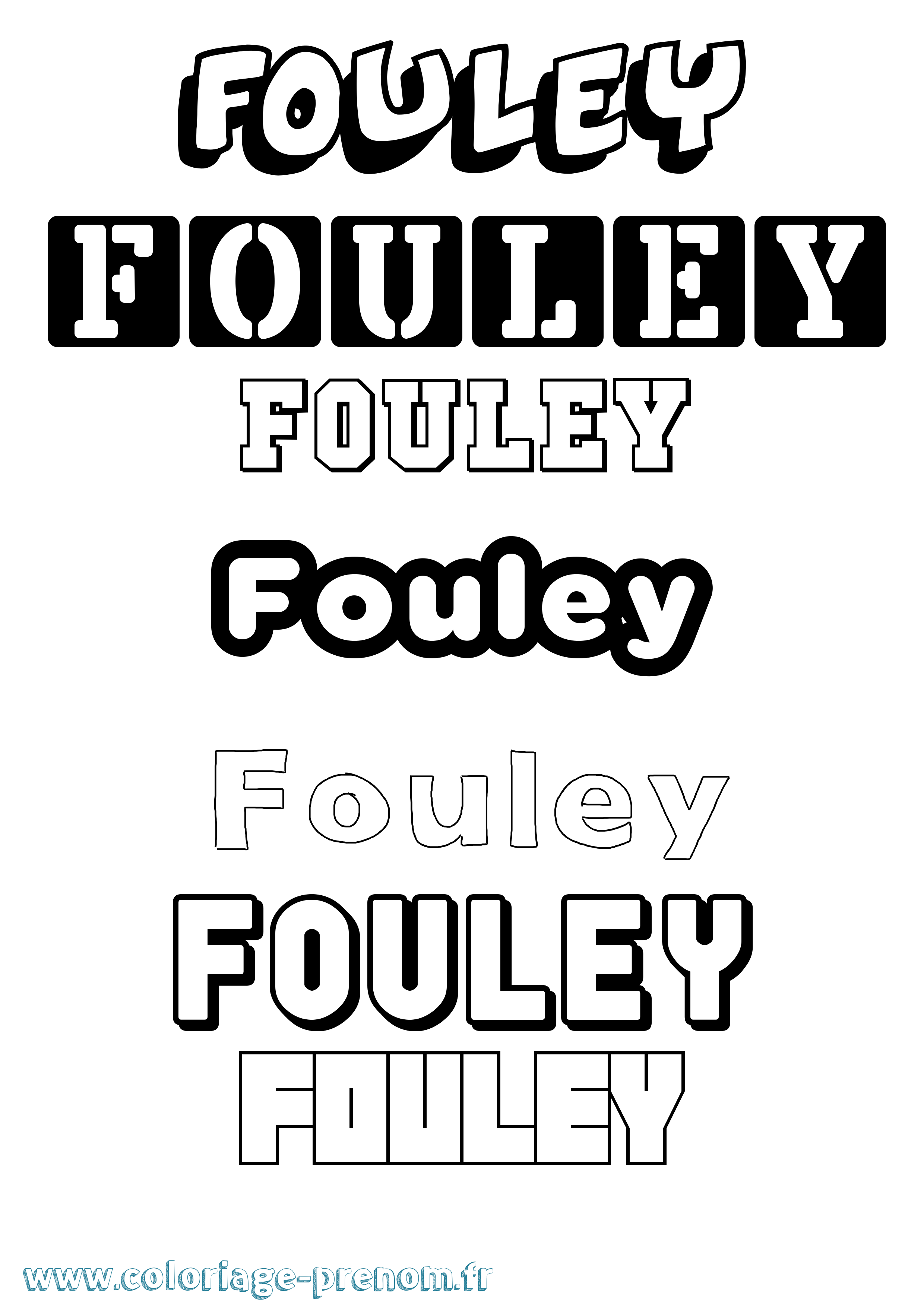 Coloriage Fouley Simple Coloriage prénom Fouley Simple