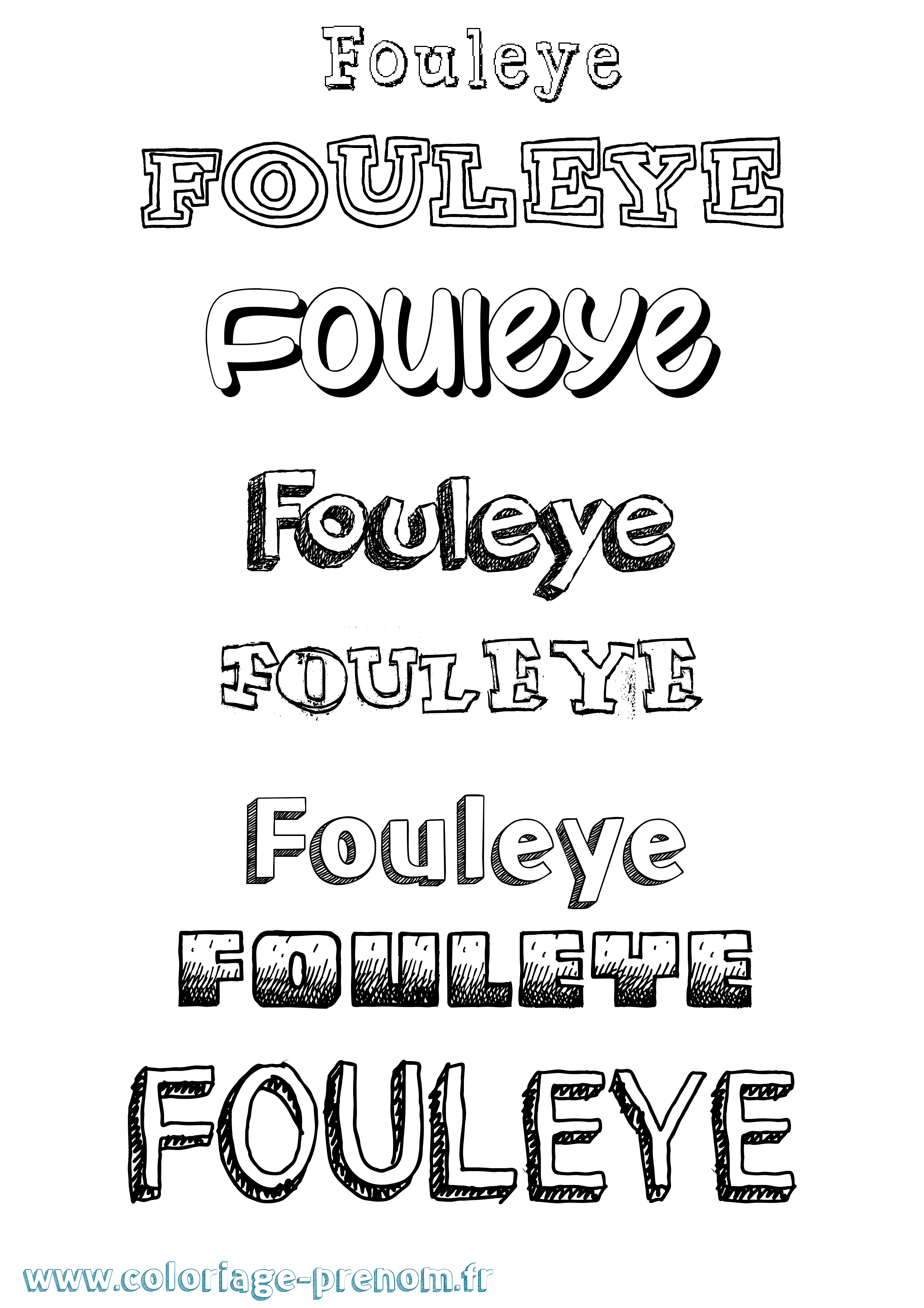 Coloriage Fouleye Dessiné Coloriage prénom Fouleye Dessiné