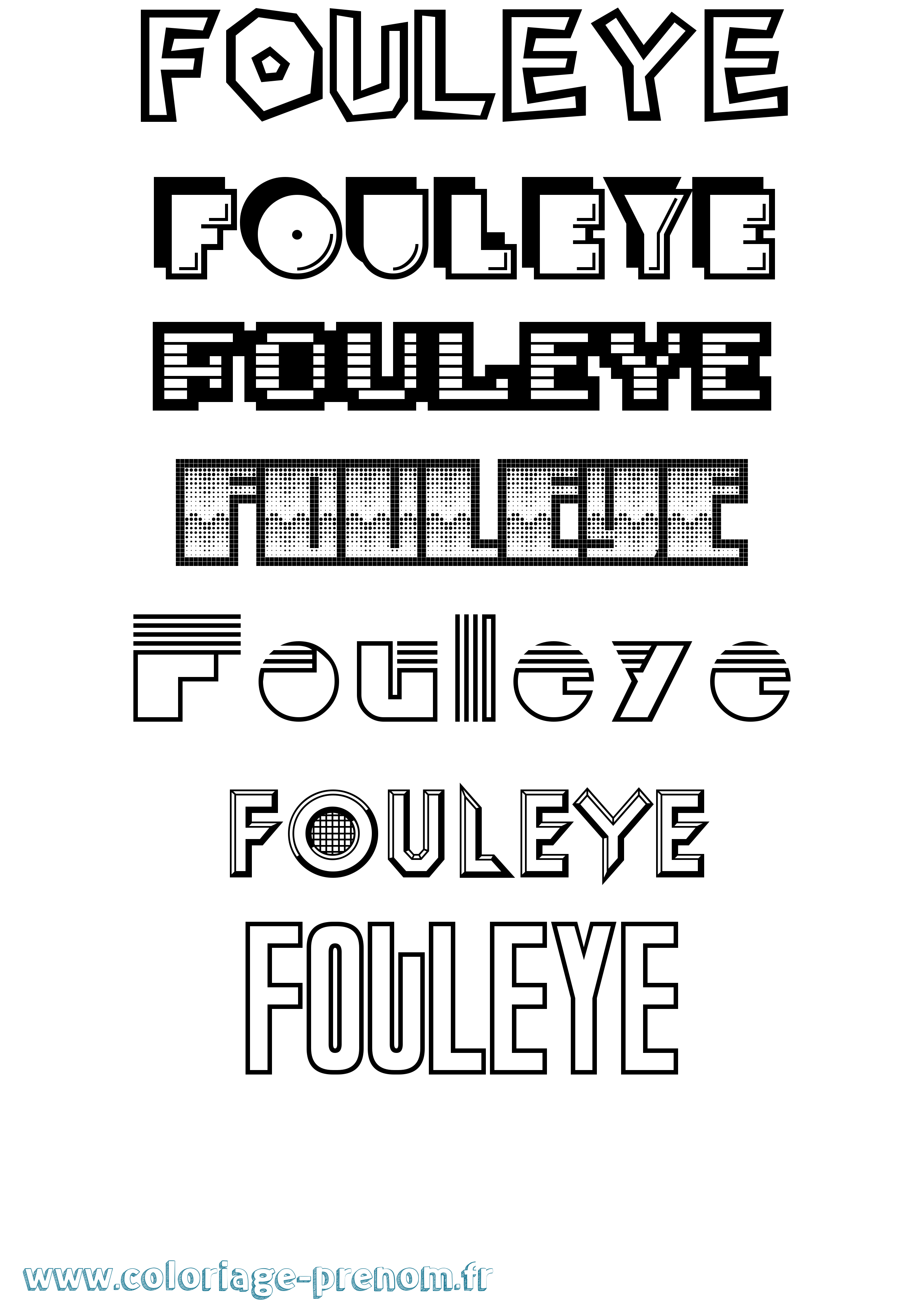 Coloriage Fouleye Jeux Vidéos Coloriage prénom Fouleye Jeux Vidéos