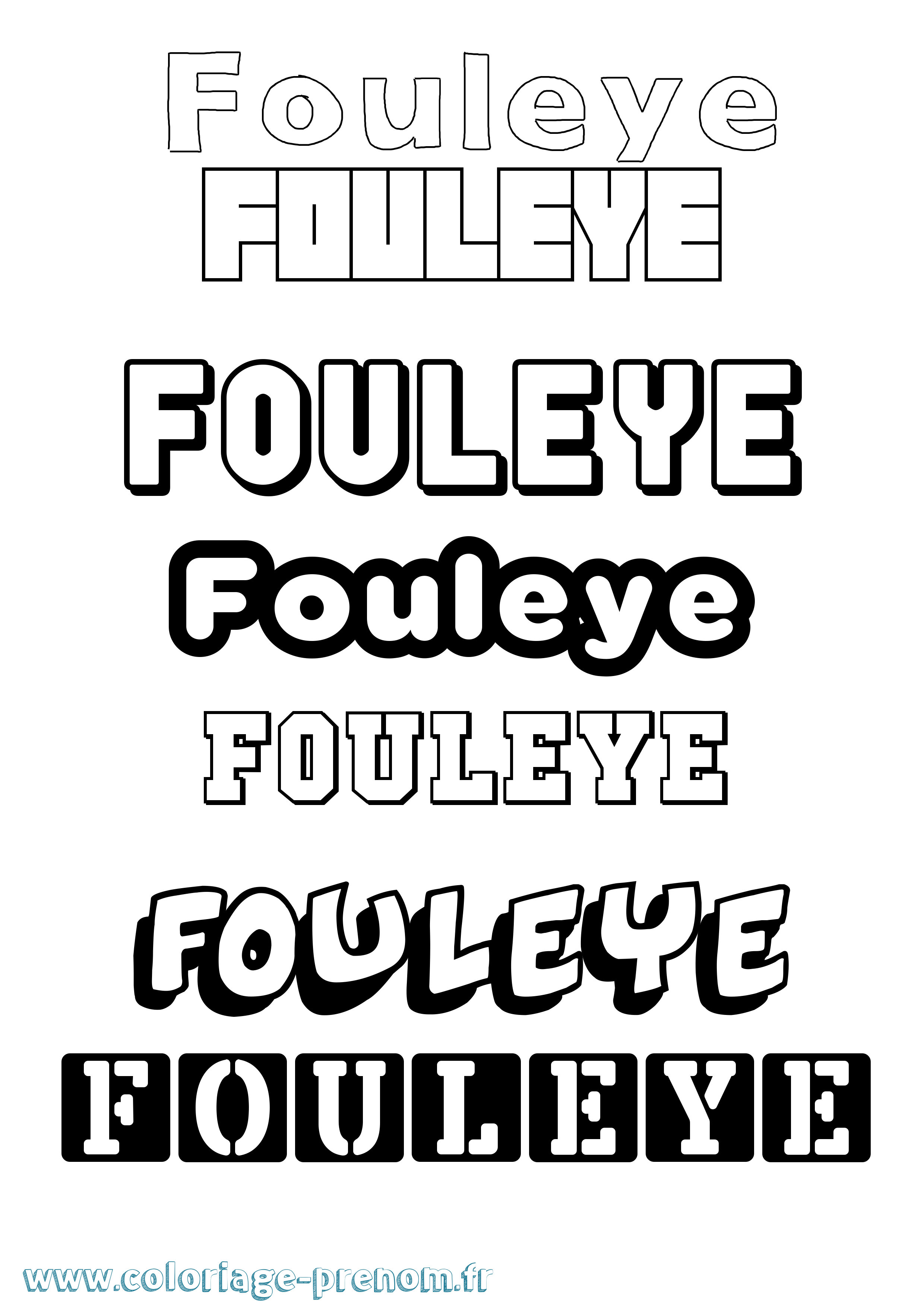 Coloriage Fouleye Simple Coloriage prénom Fouleye Simple