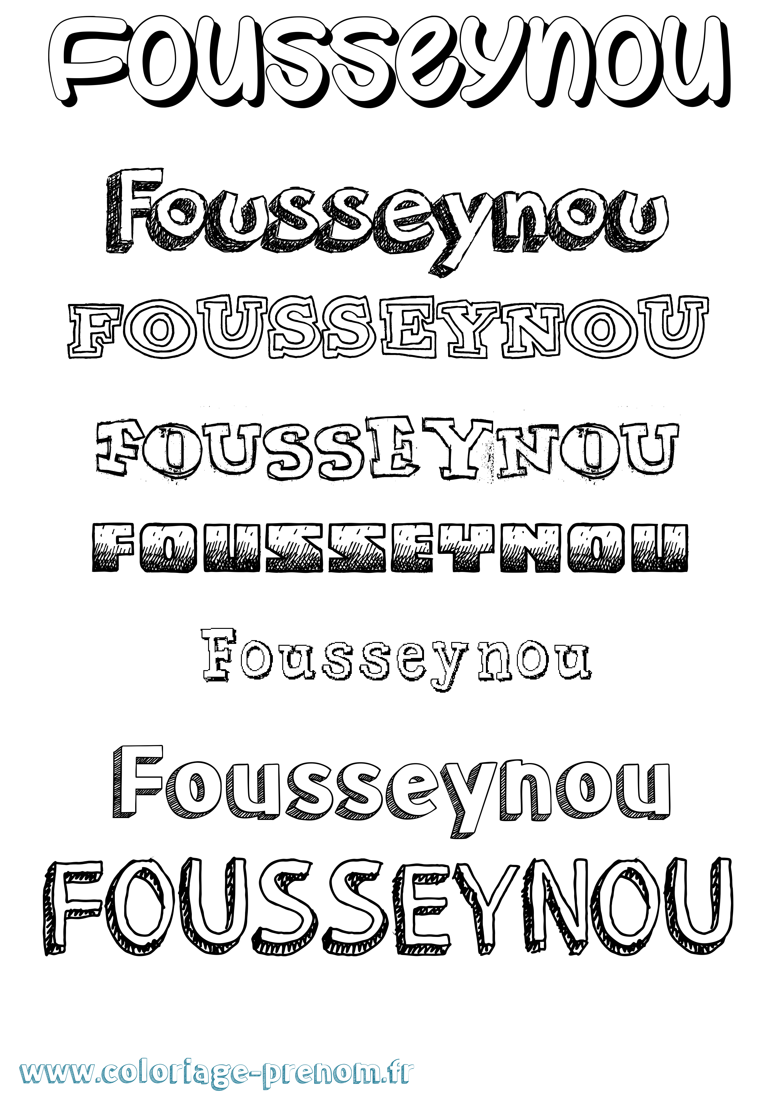 Coloriage Fousseynou Dessiné Coloriage prénom Fousseynou Dessiné