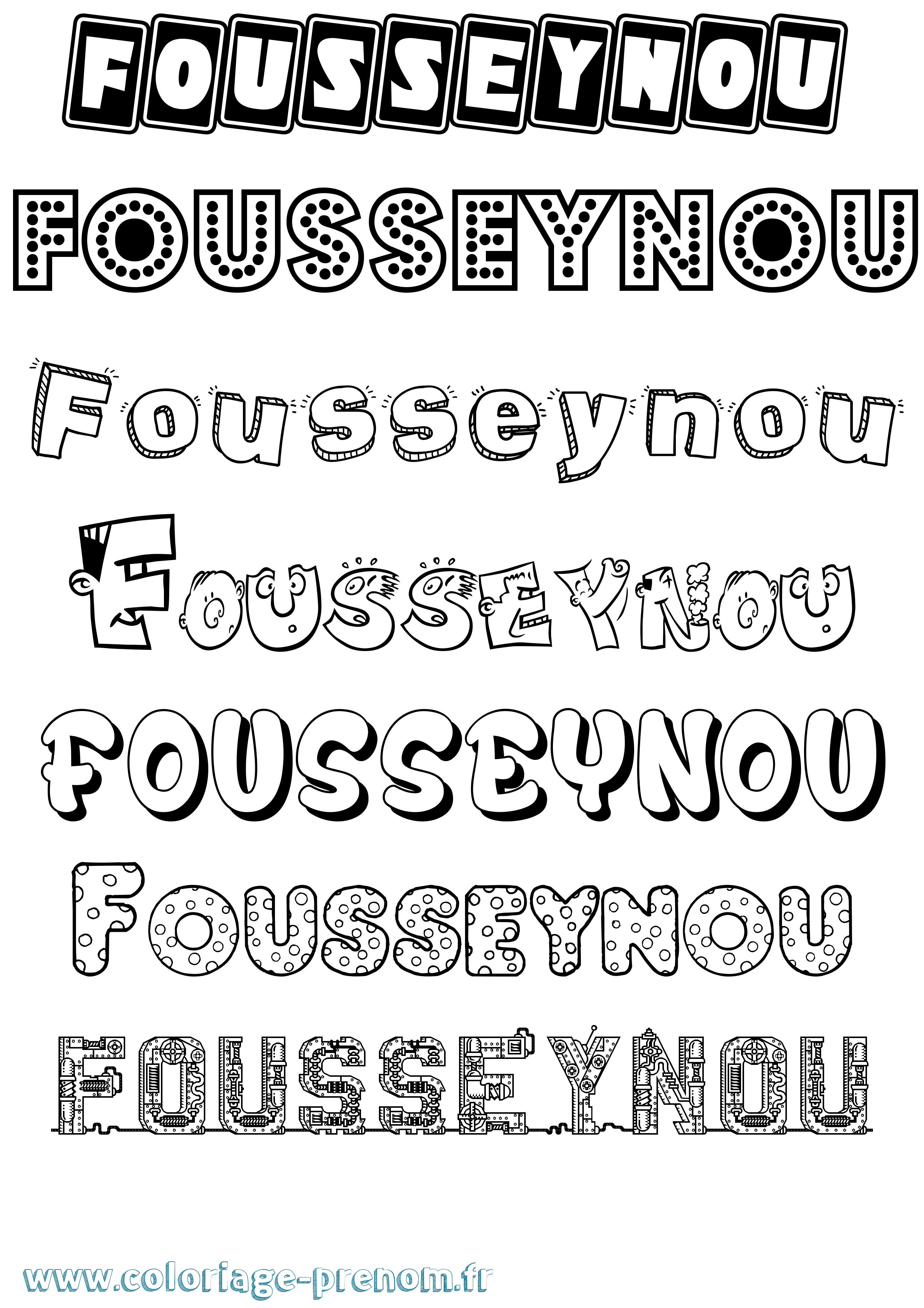 Coloriage Fousseynou Fun Coloriage prénom Fousseynou Fun