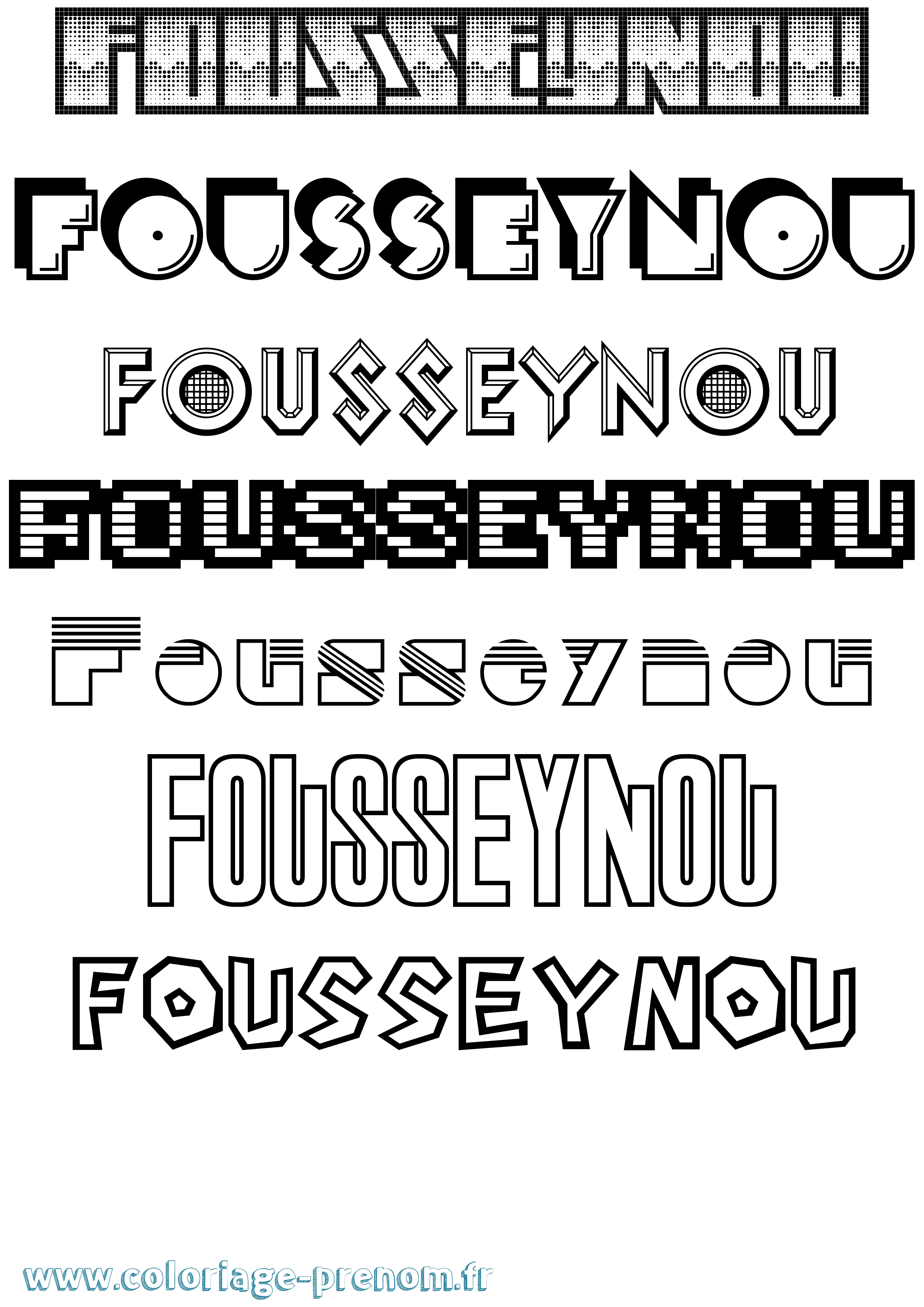 Coloriage Fousseynou Jeux Vidéos Coloriage prénom Fousseynou Jeux Vidéos