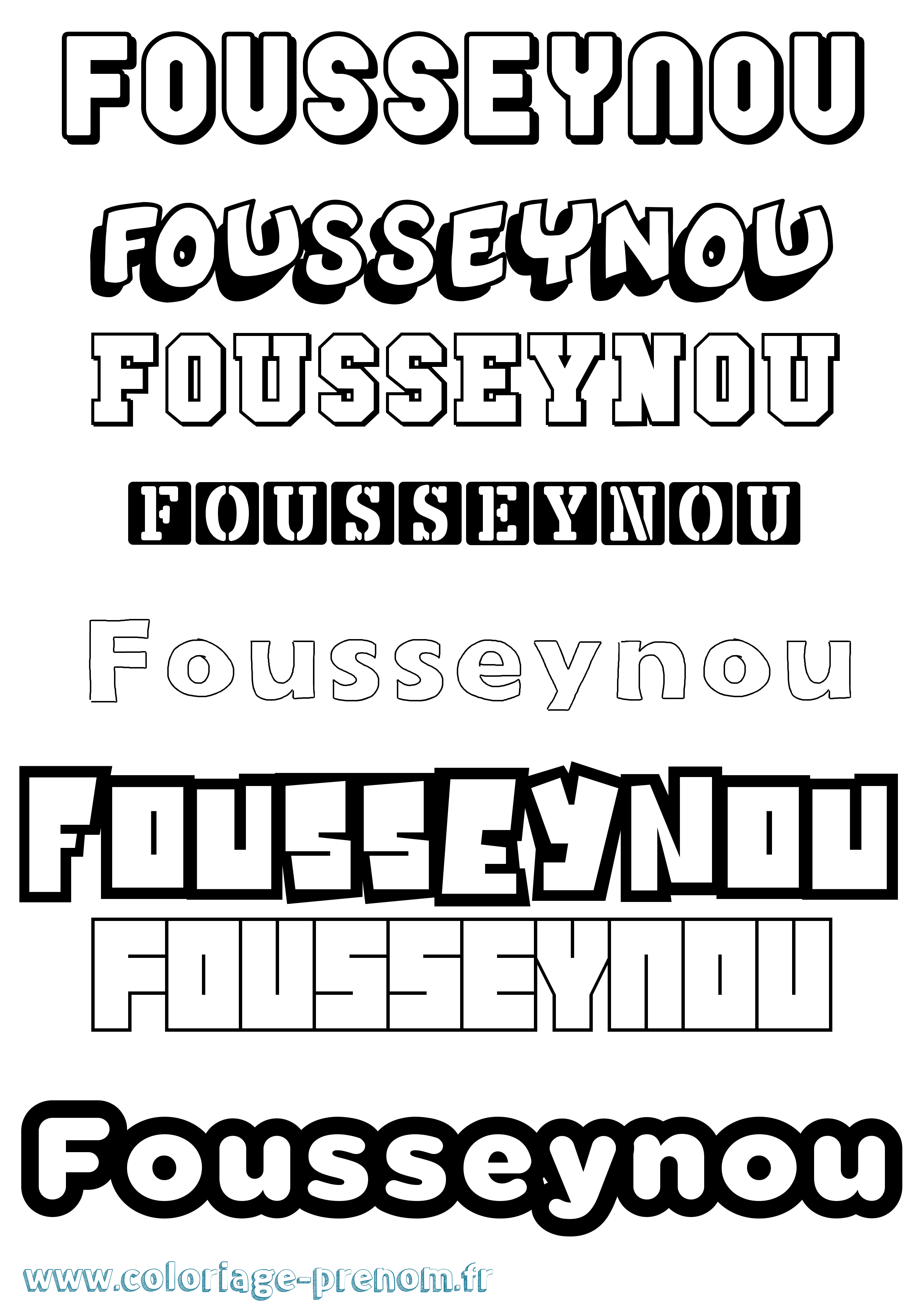 Coloriage Fousseynou Simple Coloriage prénom Fousseynou Simple