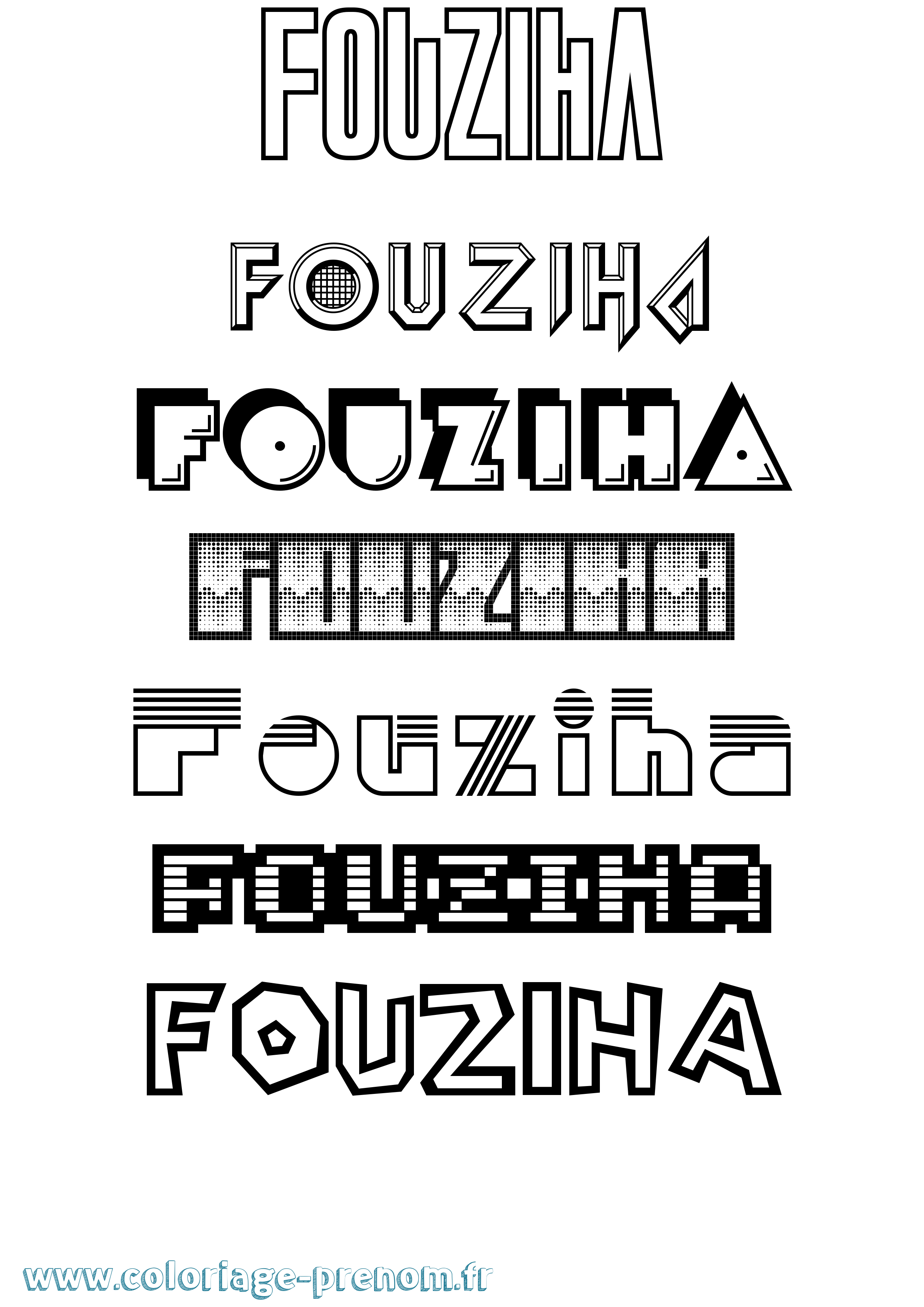 Coloriage Fouziha Jeux Vidéos Coloriage prénom Fouziha Jeux Vidéos