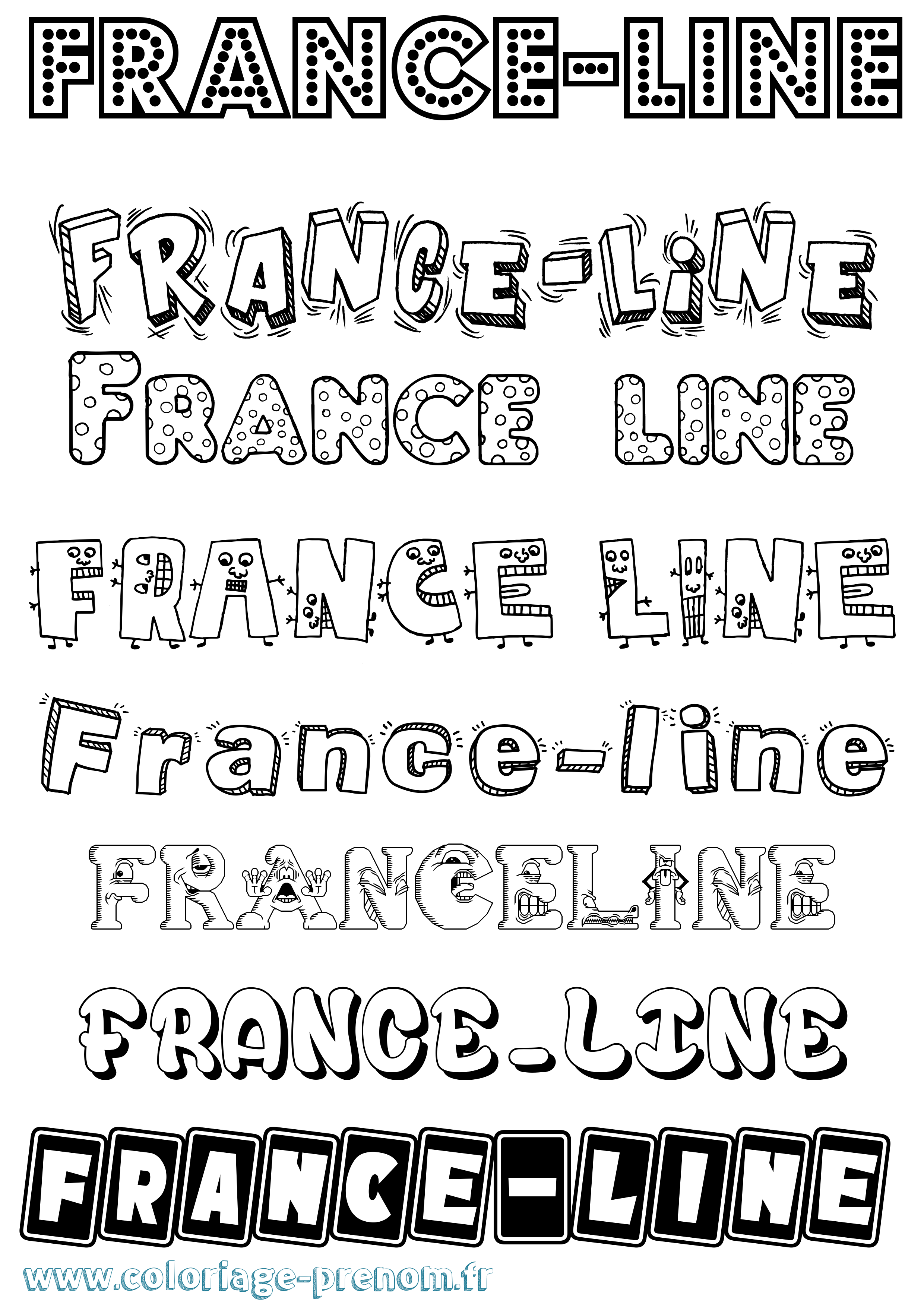 Coloriage France-Line Fun Coloriage prénom France-Line Fun